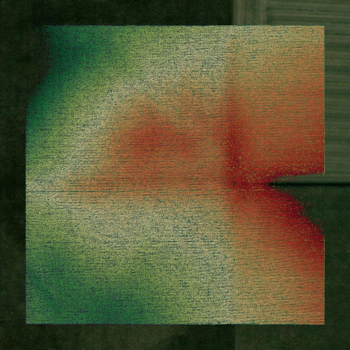 This image shows a LiDAR point cloud in Piatt County created using GIS data in Equator.