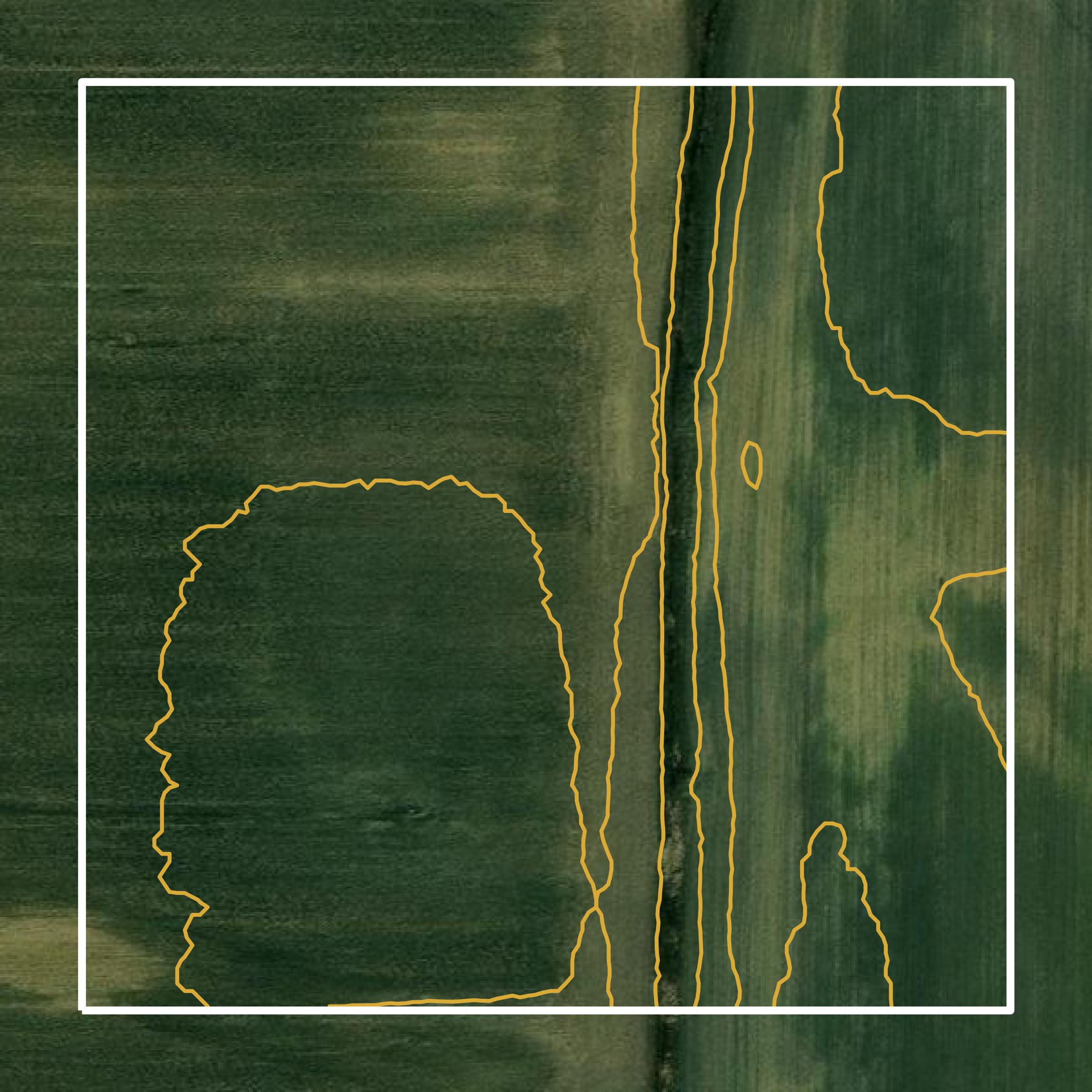 This image shows a contour map in Pike County created using GIS data in Equator.