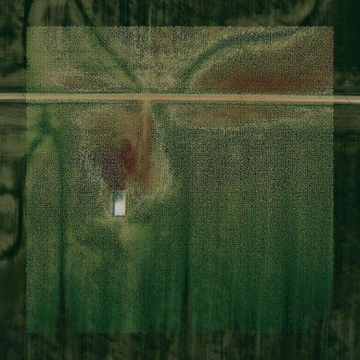 This image shows a LiDAR point cloud in Pike County created using GIS data in Equator.