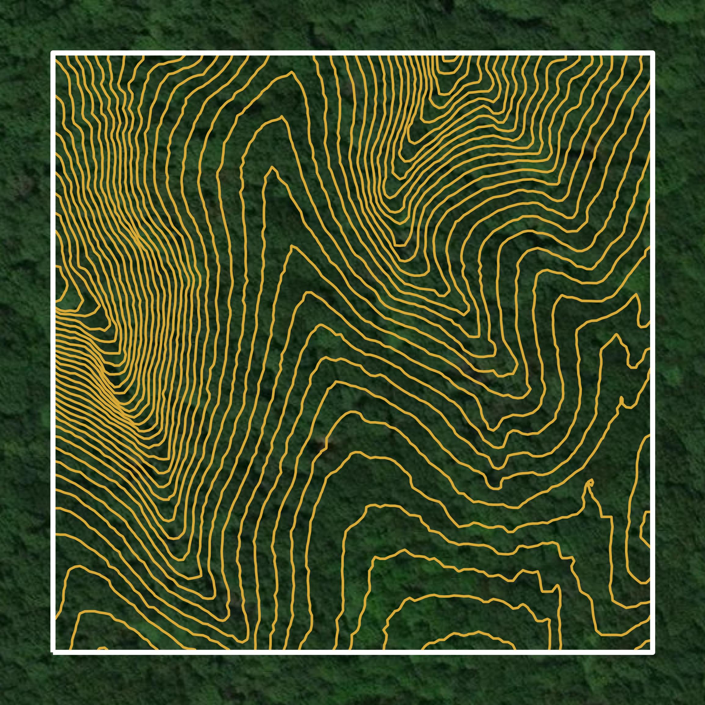 This image shows a contour map in Pope County created using GIS data in Equator.