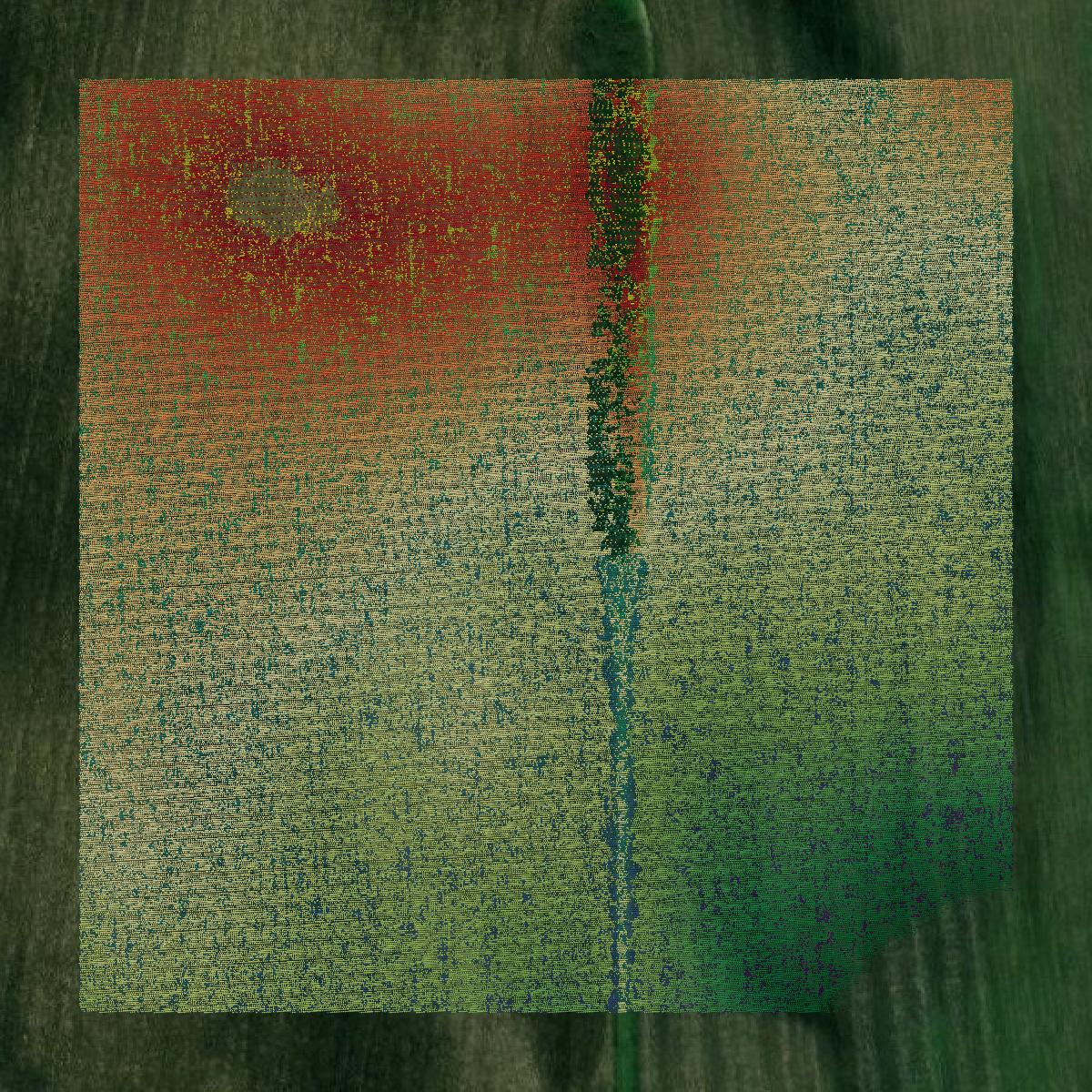 This image shows a LiDAR point cloud in Putnam County created using GIS data in Equator.