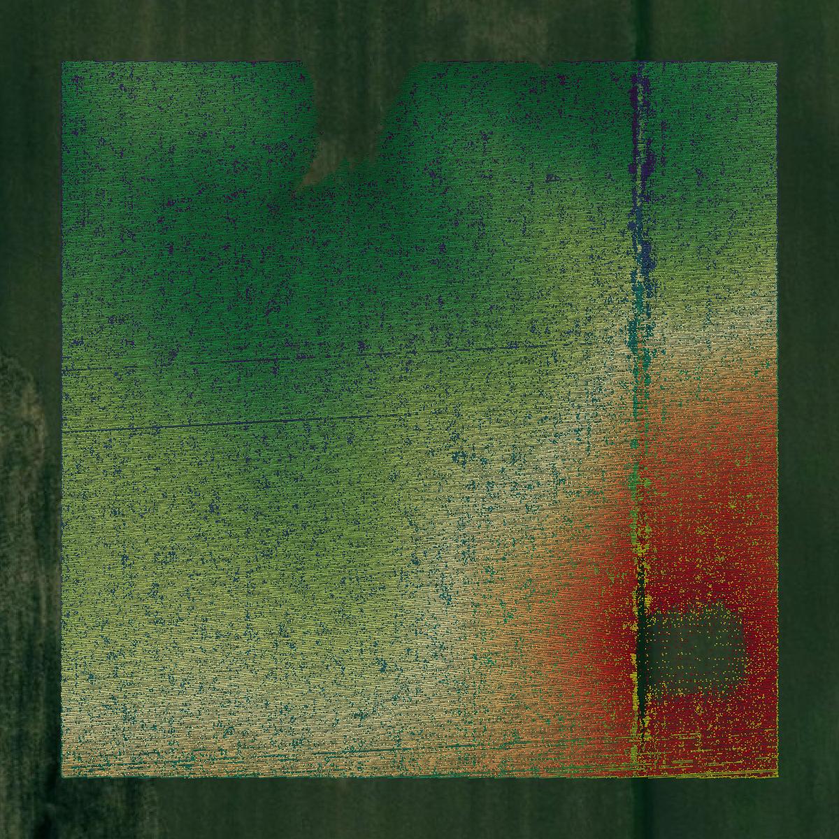 This image shows a LiDAR point cloud in Putnam County created using GIS data in Equator.