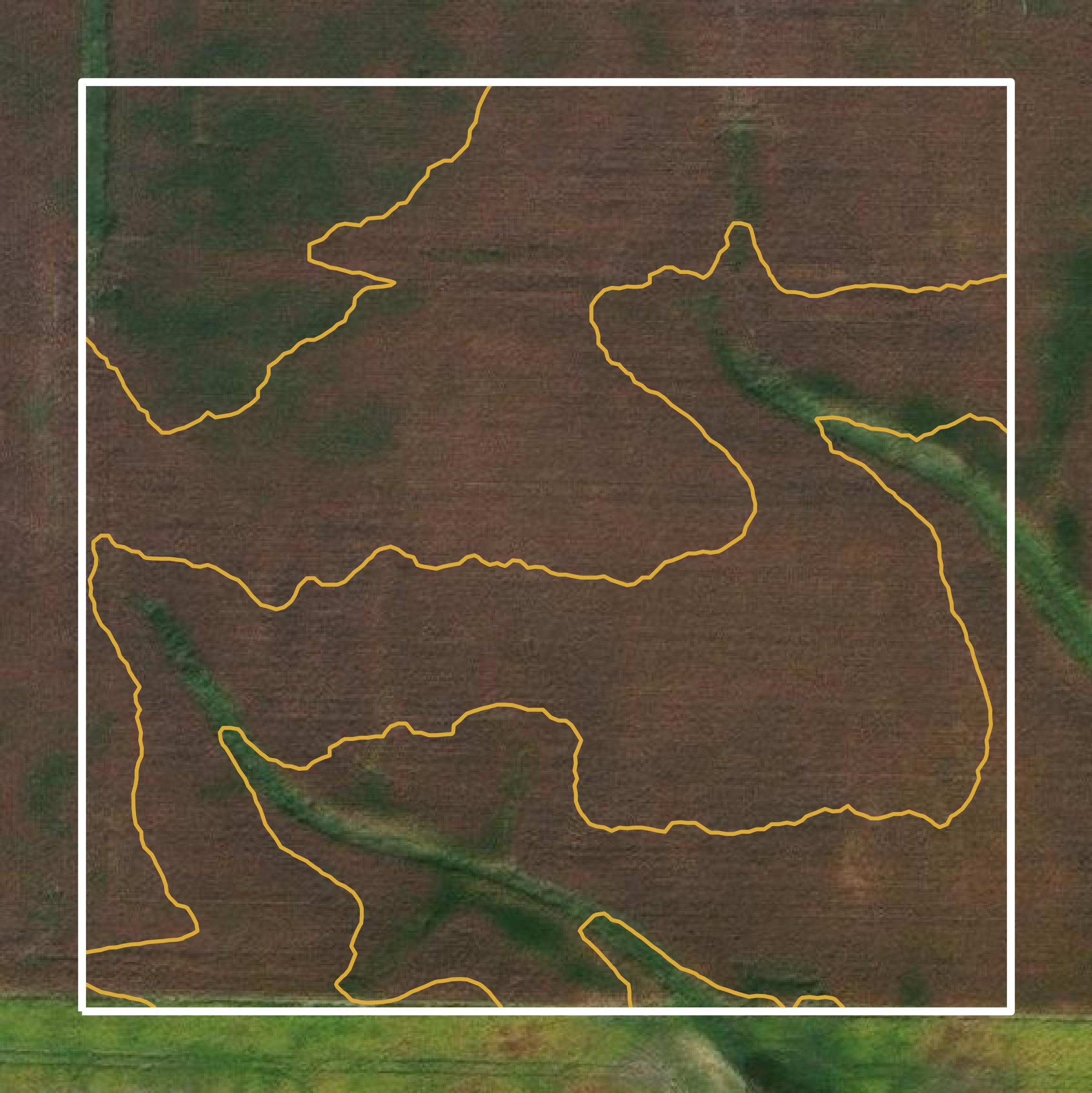 This image shows a contour map in Randolph County created using GIS data in Equator.