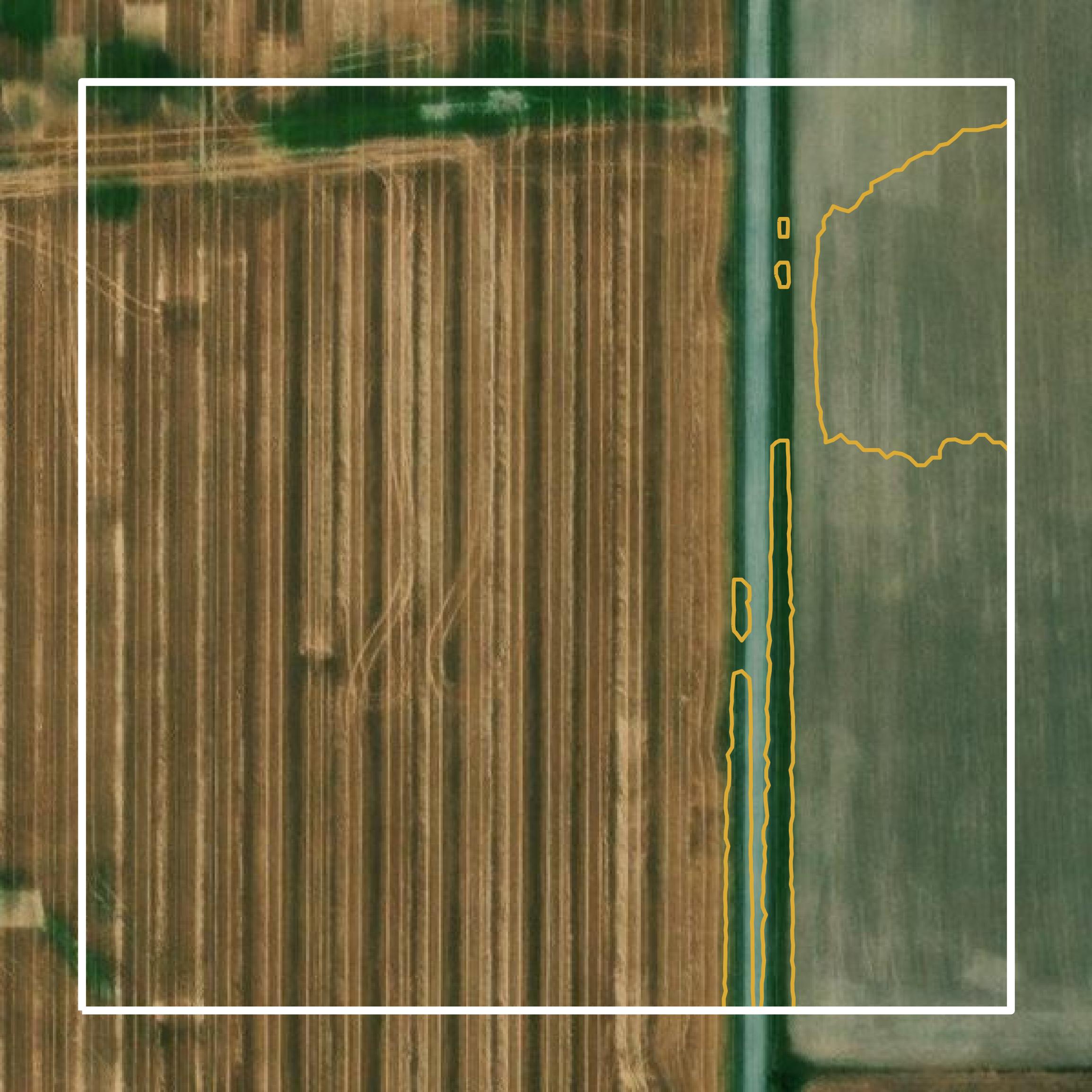 This image shows a contour map in Randolph County created using GIS data in Equator.