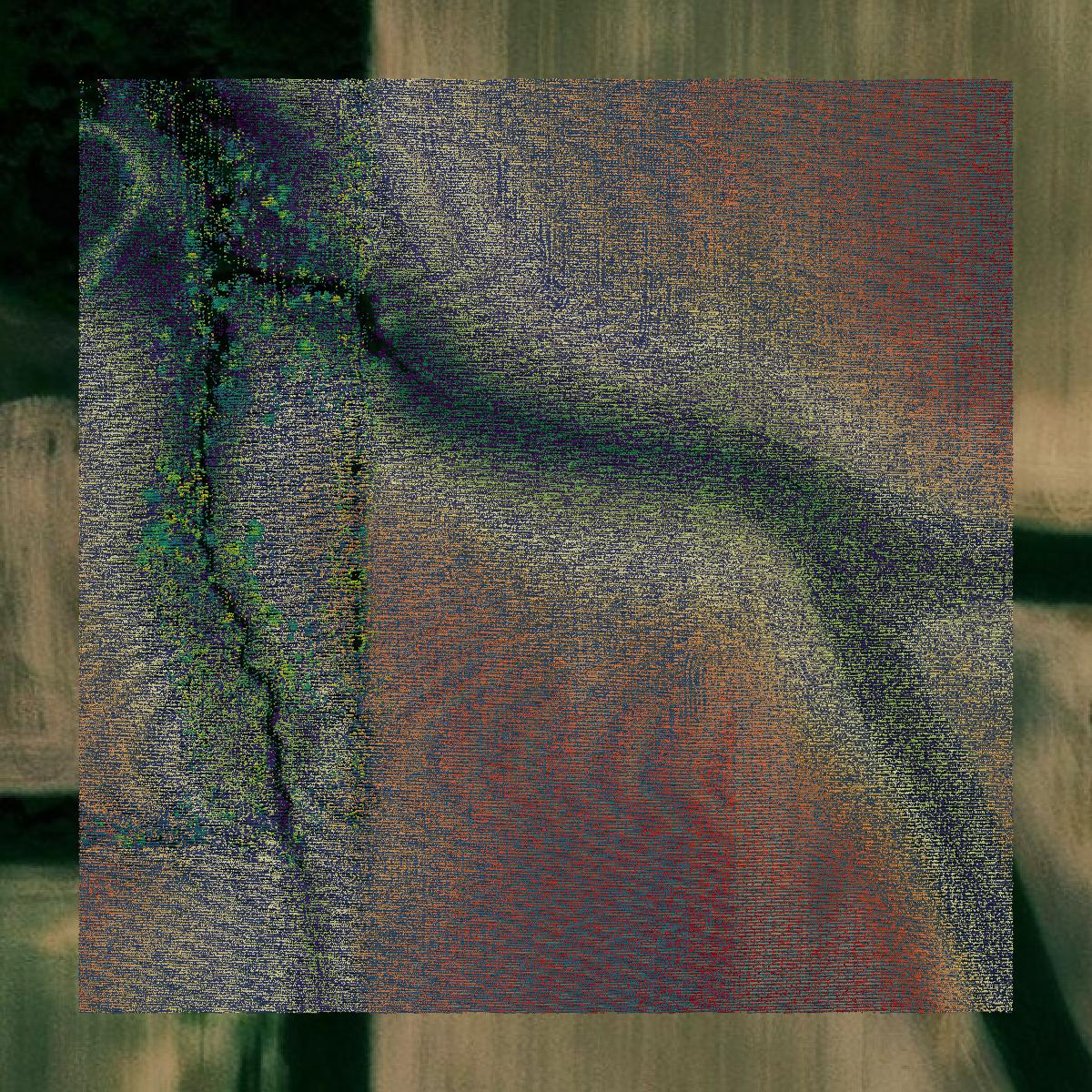 This image shows a LiDAR point cloud in Richland County created using GIS data in Equator.