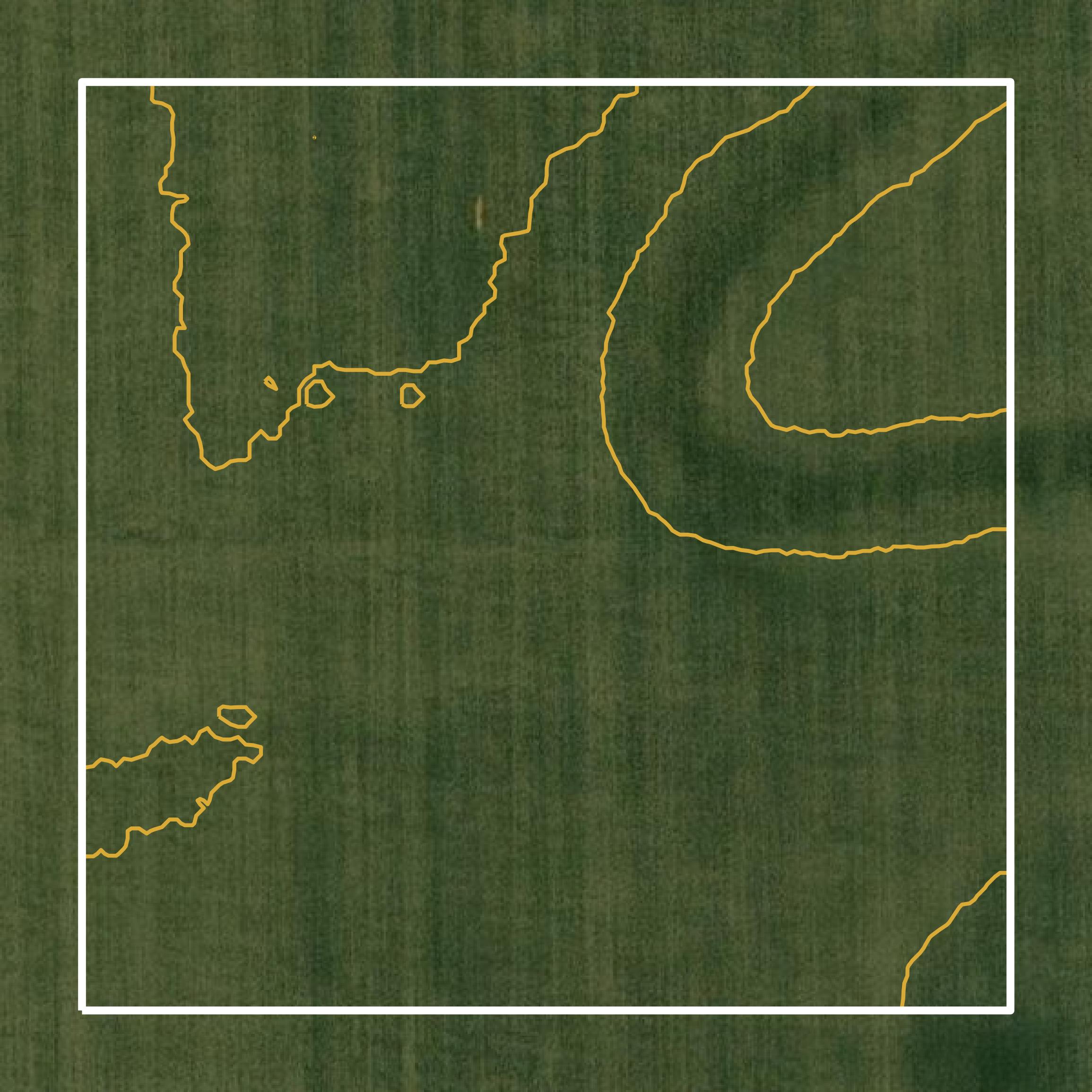 This image shows a contour map in Scott County created using GIS data in Equator.