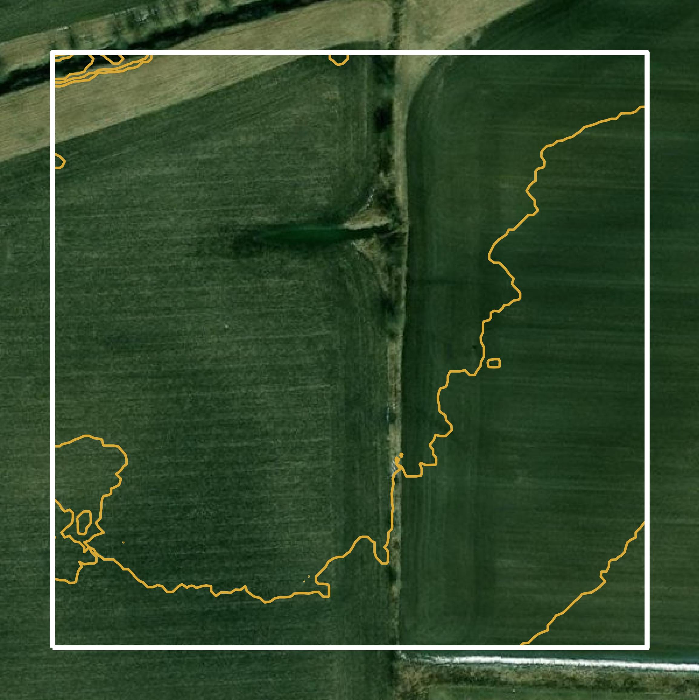 This image shows a contour map in Shelby County created using GIS data in Equator.