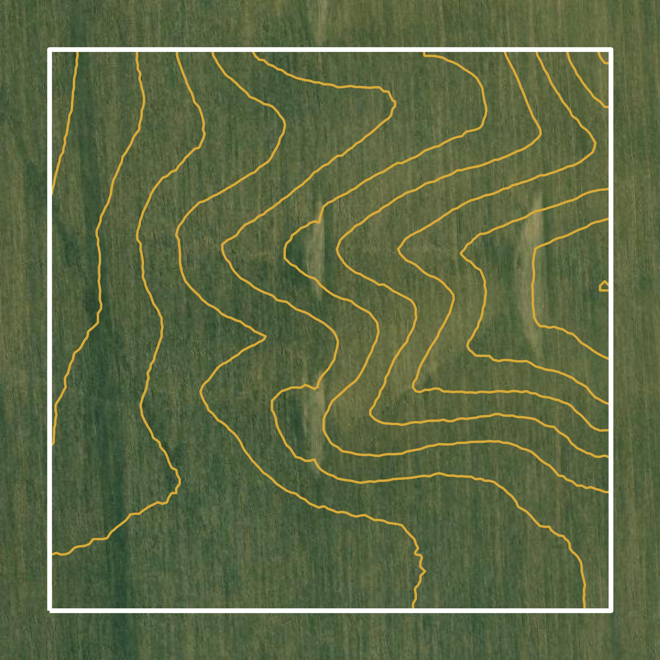This image shows a contour map in Stark County created using GIS data in Equator.