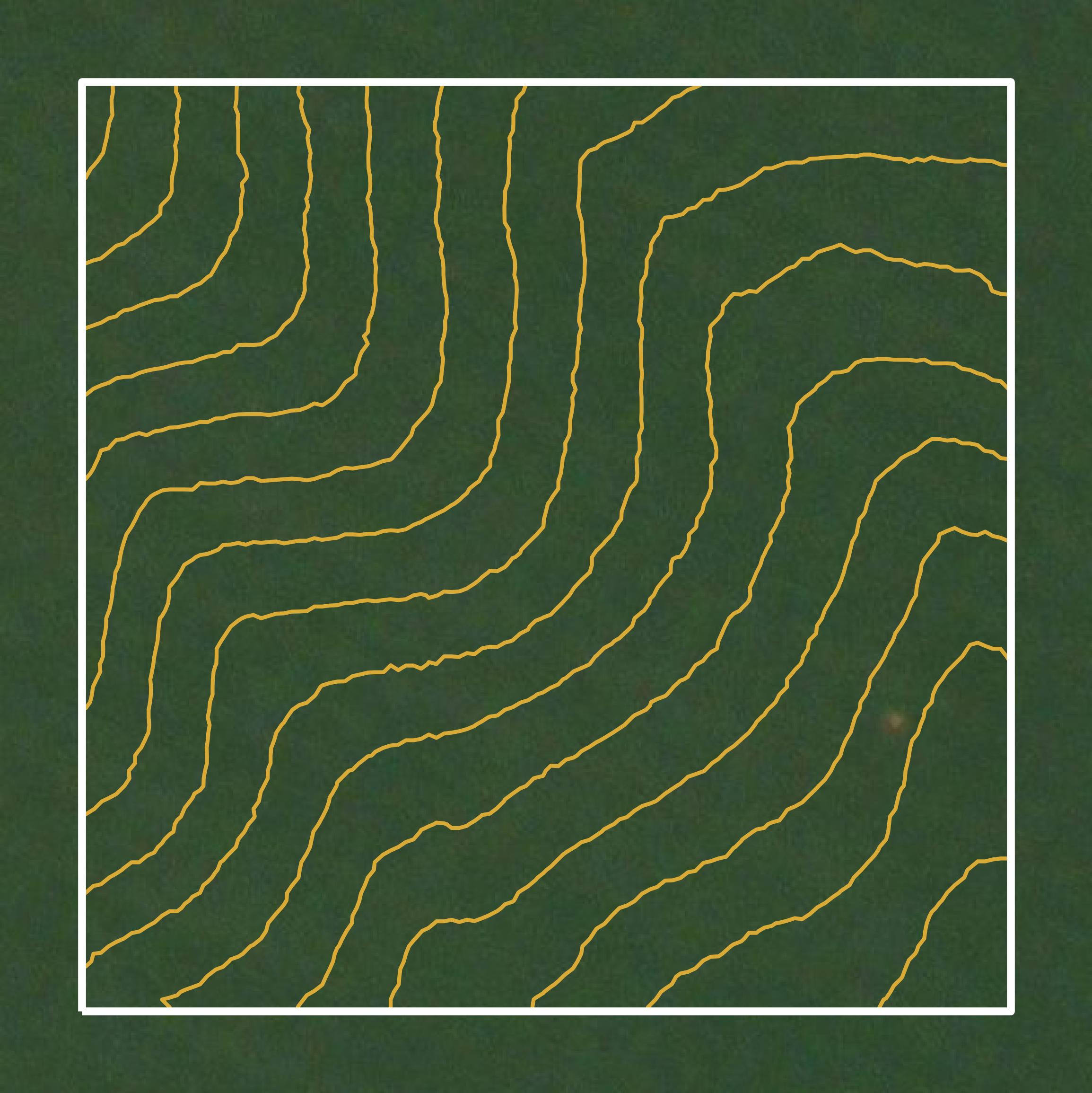 This image shows a contour map in Stephenson County created using GIS data in Equator.