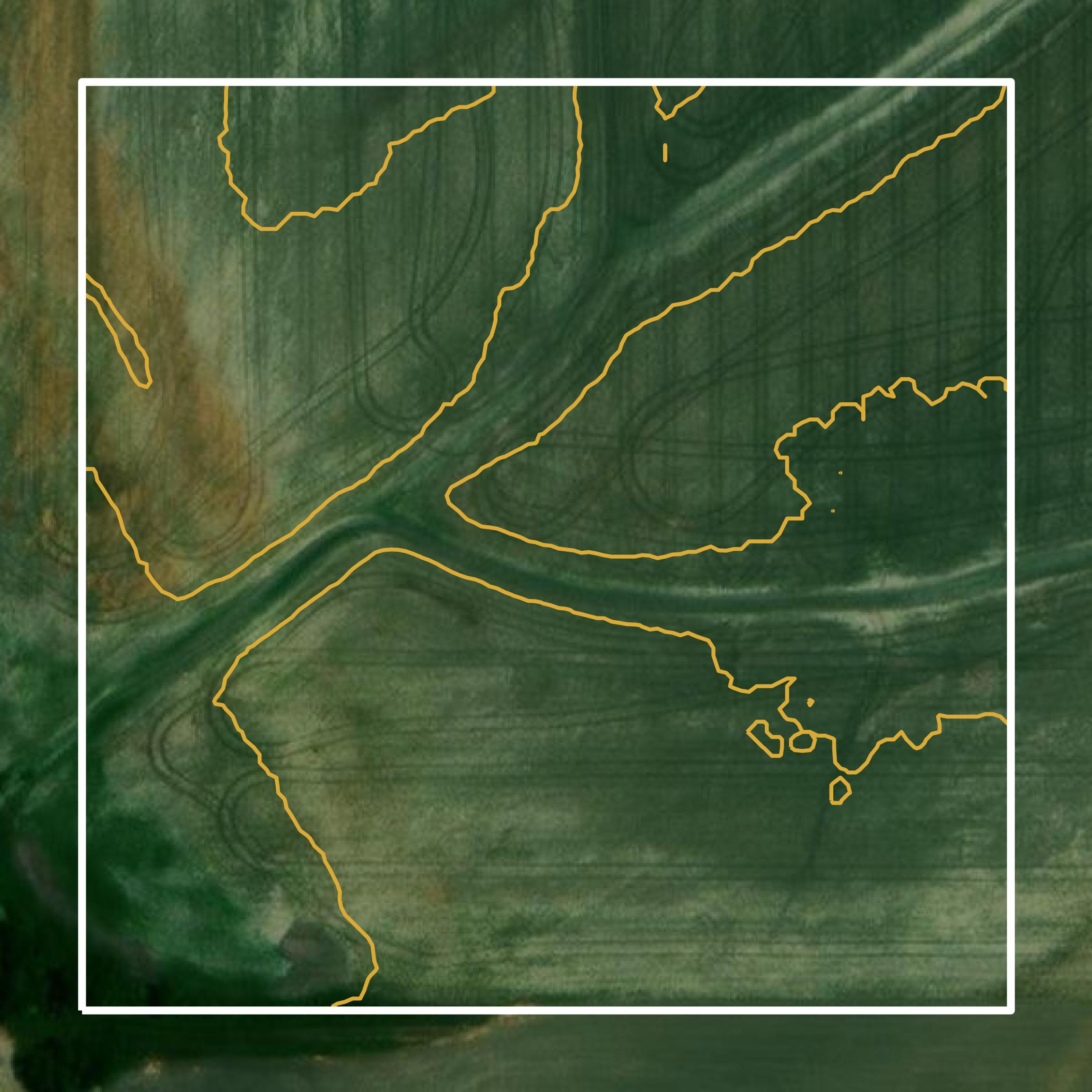 This image shows a contour map in Union County created using GIS data in Equator.