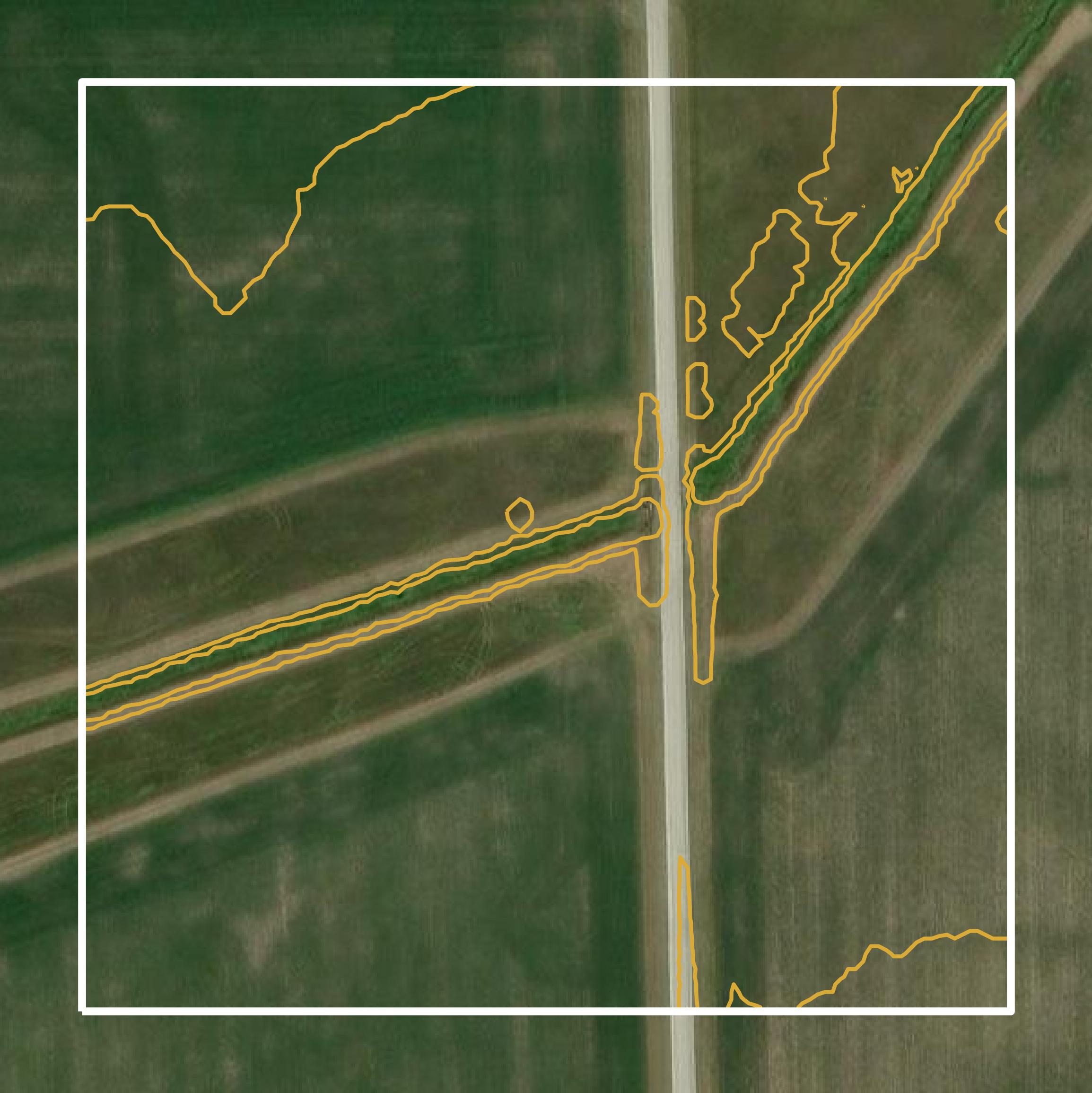 This image shows a contour map in Vermilion County created using GIS data in Equator.