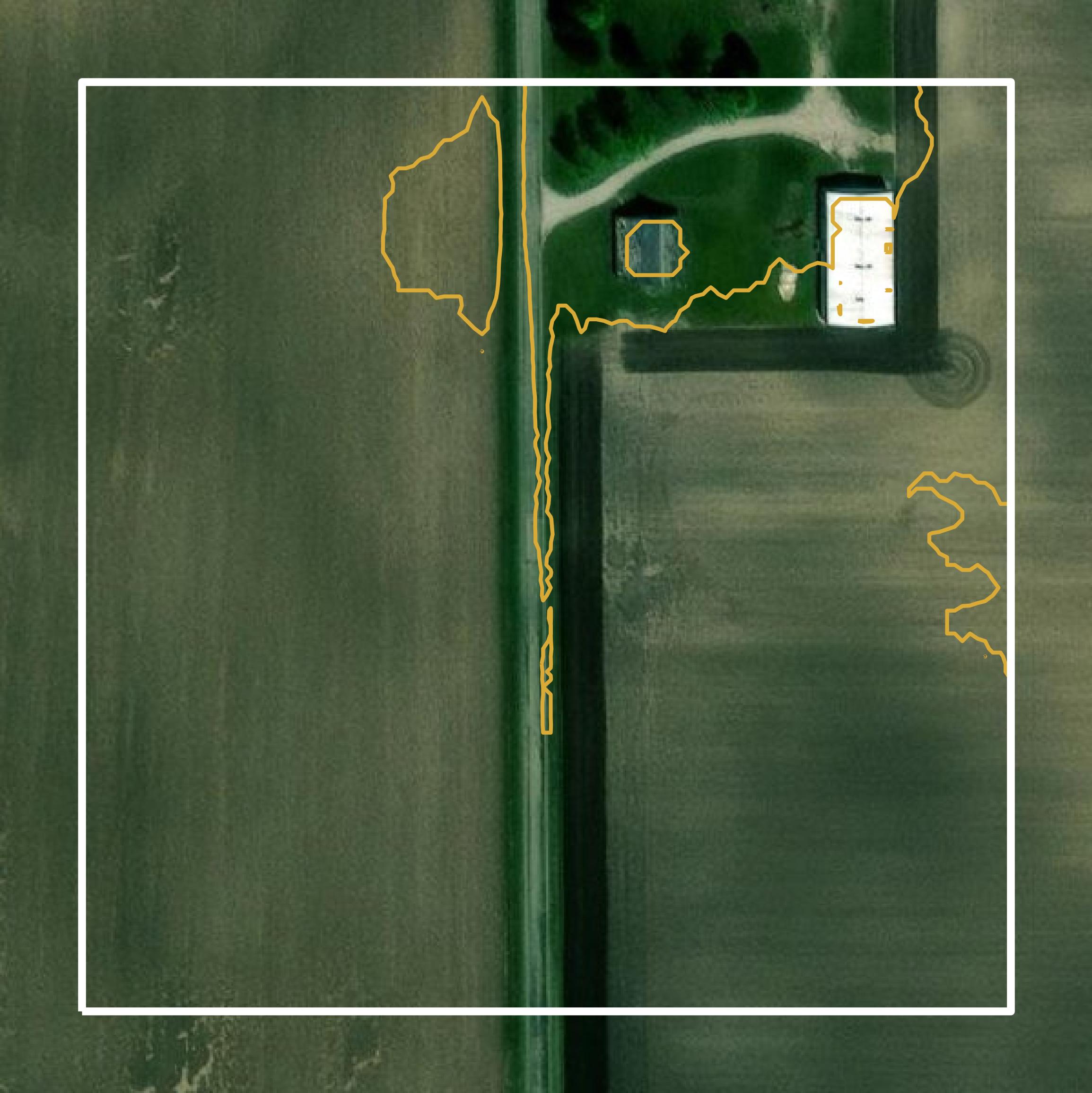 This image shows a contour map in Vermilion County created using GIS data in Equator.