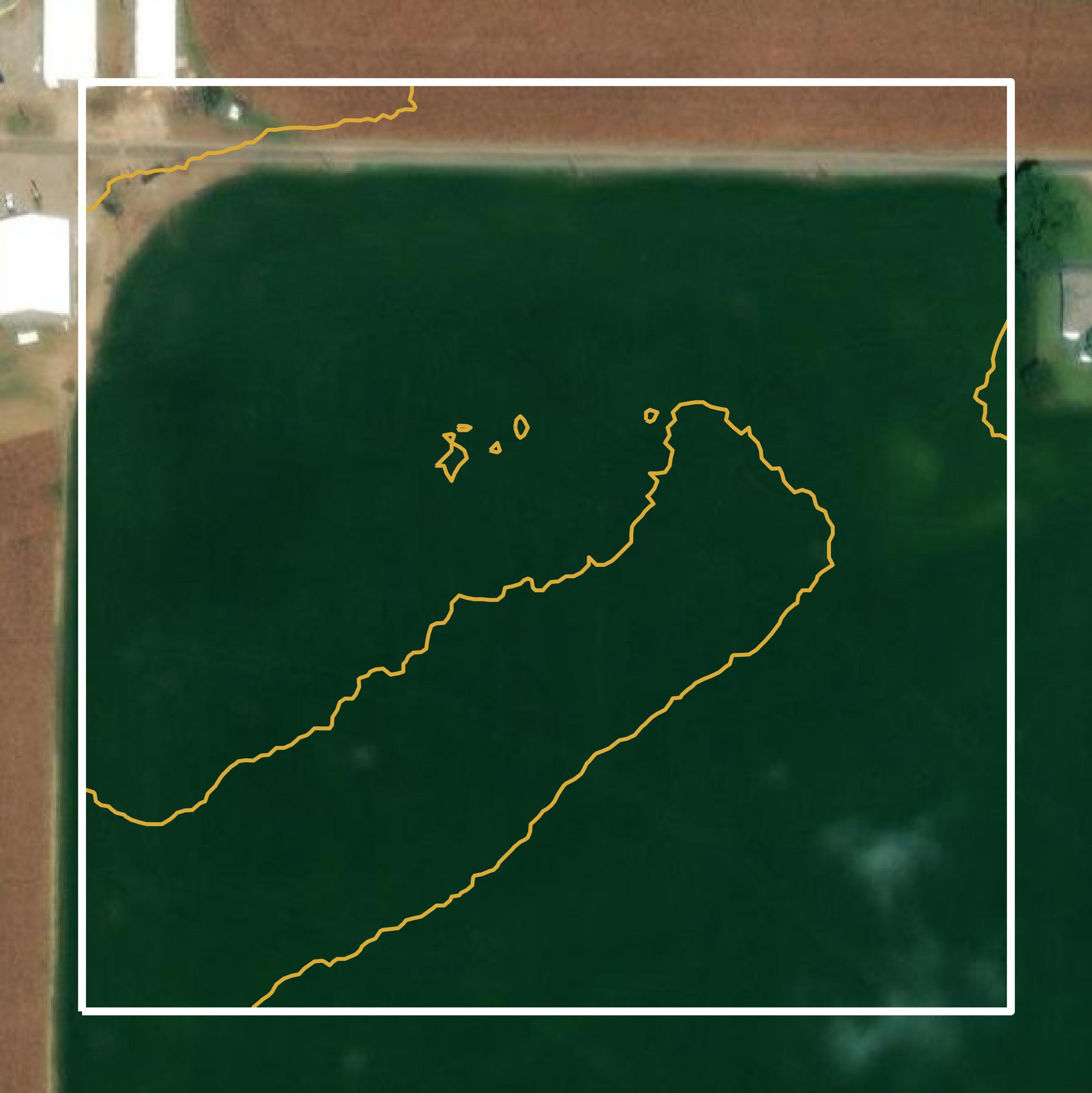 This image shows a contour map in Wabash County created using GIS data in Equator.