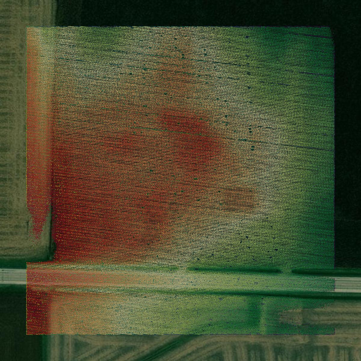 This image shows a LiDAR point cloud in Warren County created using GIS data in Equator.