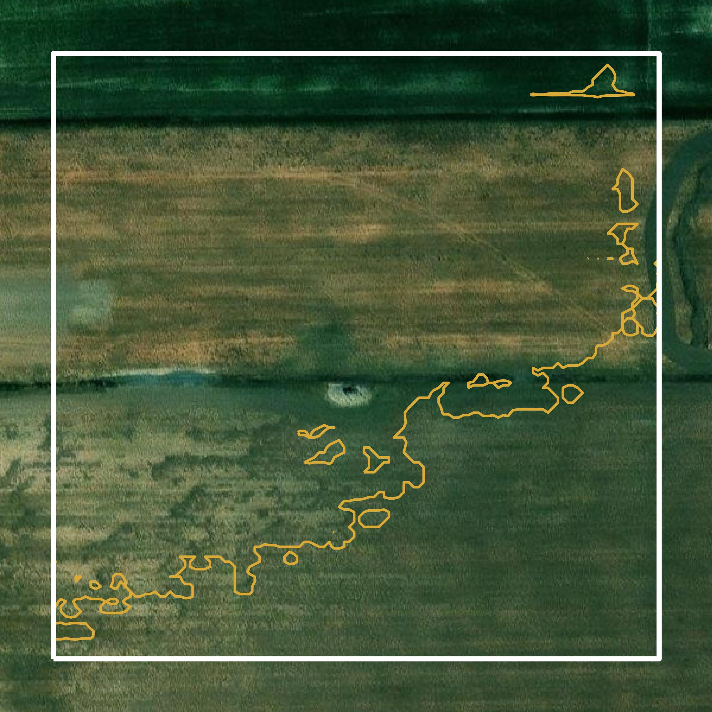 This image shows a contour map in White County created using GIS data in Equator.