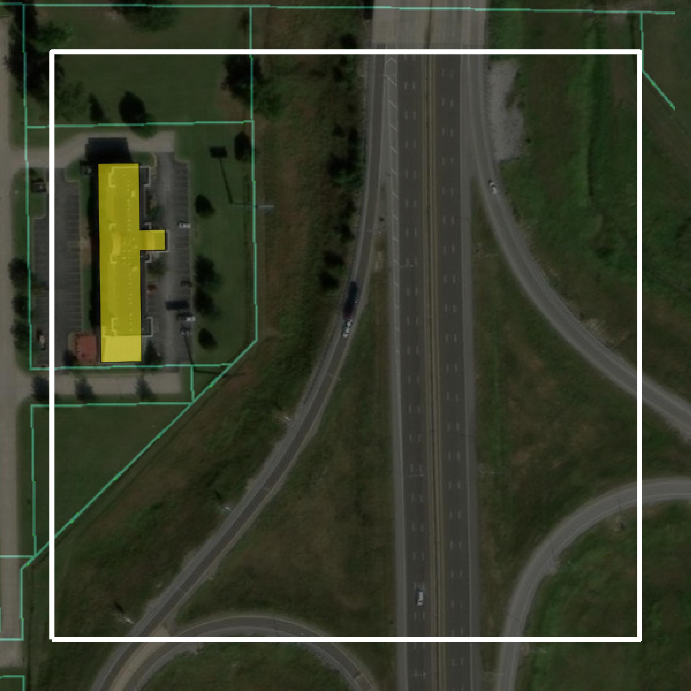 This image shows parcel and building data in Williamson County created using GIS data in Equator.