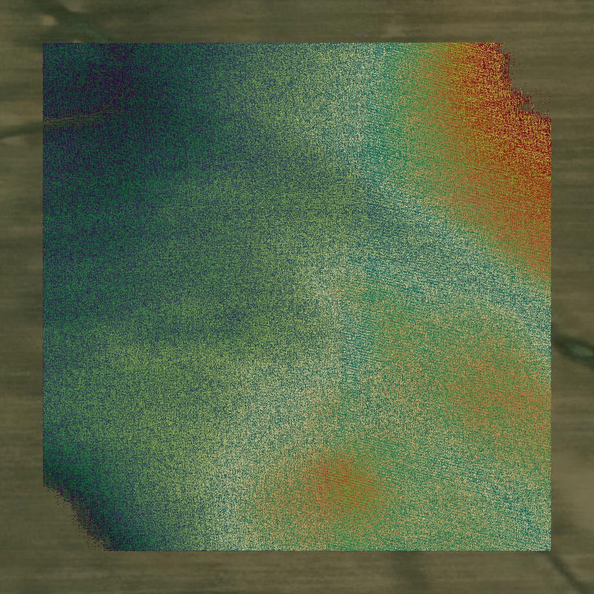 This image shows a LiDAR point cloud in Williamson County created using GIS data in Equator.