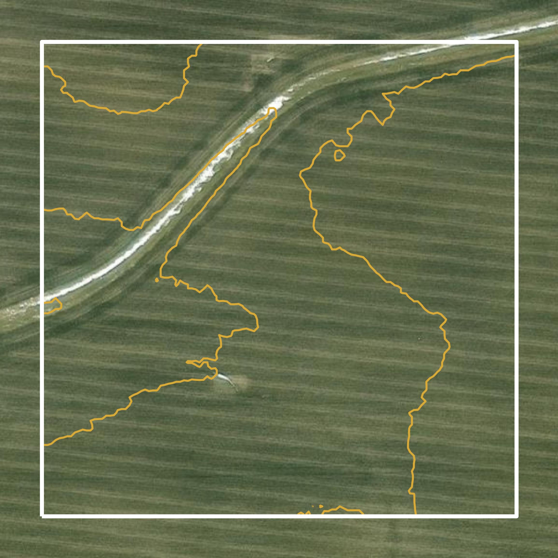 This image shows a contour map in Woodford County created using GIS data in Equator.