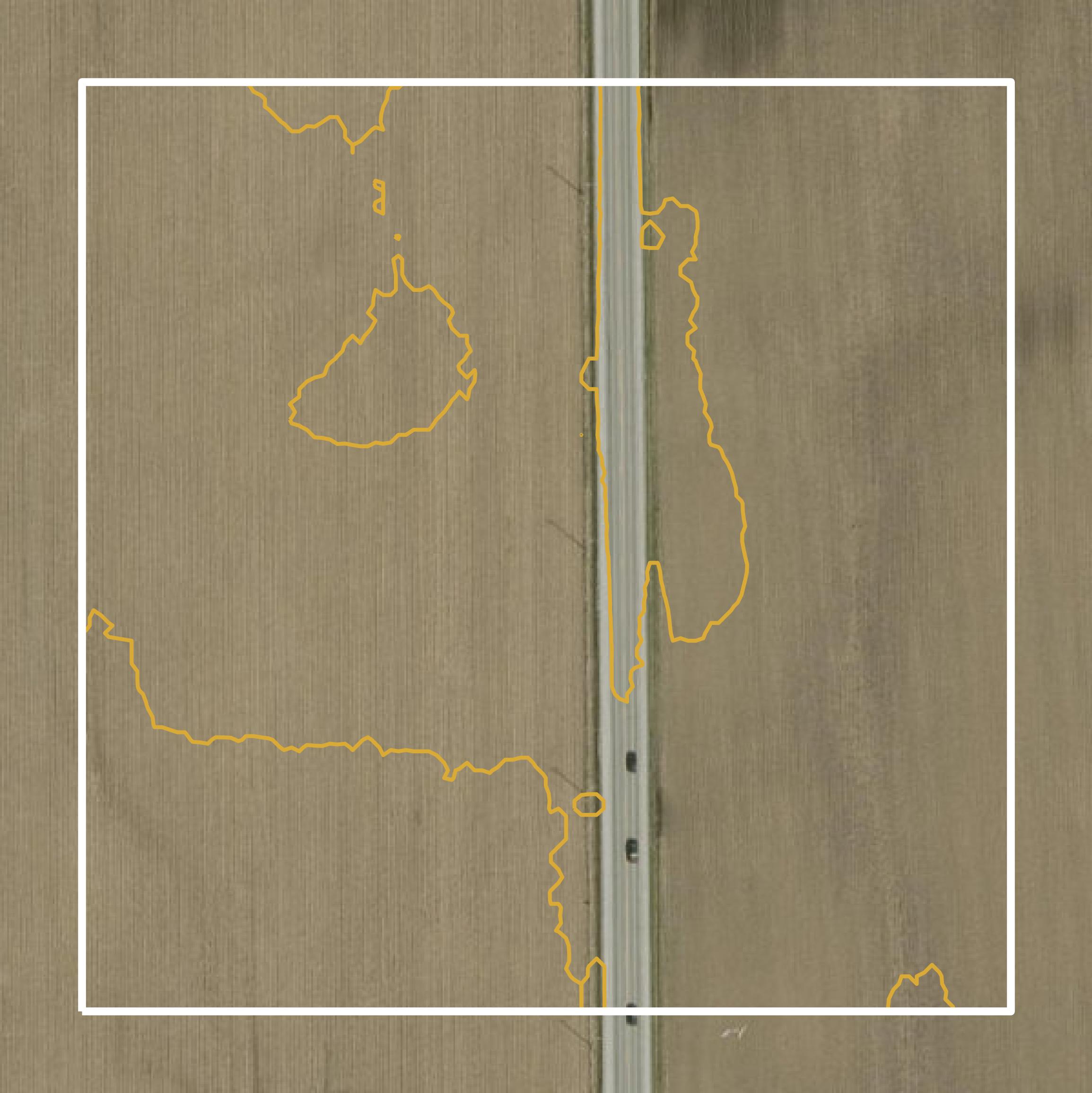 This image shows a contour map in Adams County created using GIS data in Equator.
