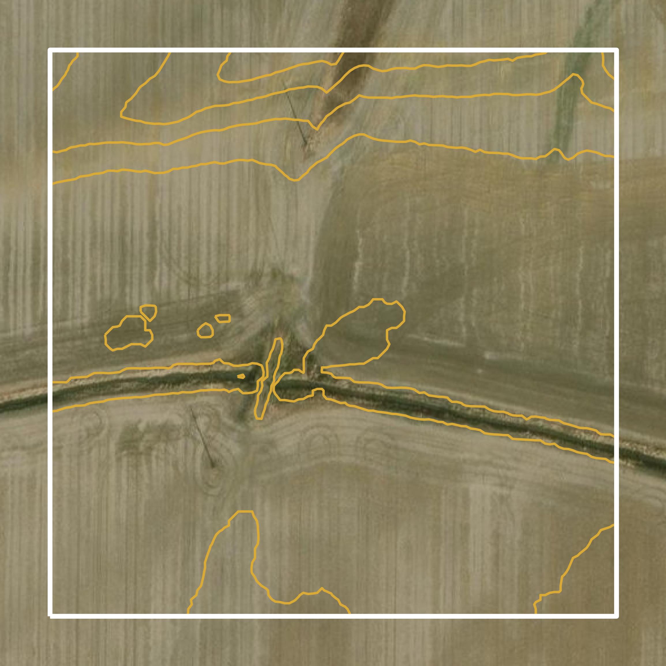 This image shows a contour map in Bartholomew County created using GIS data in Equator.