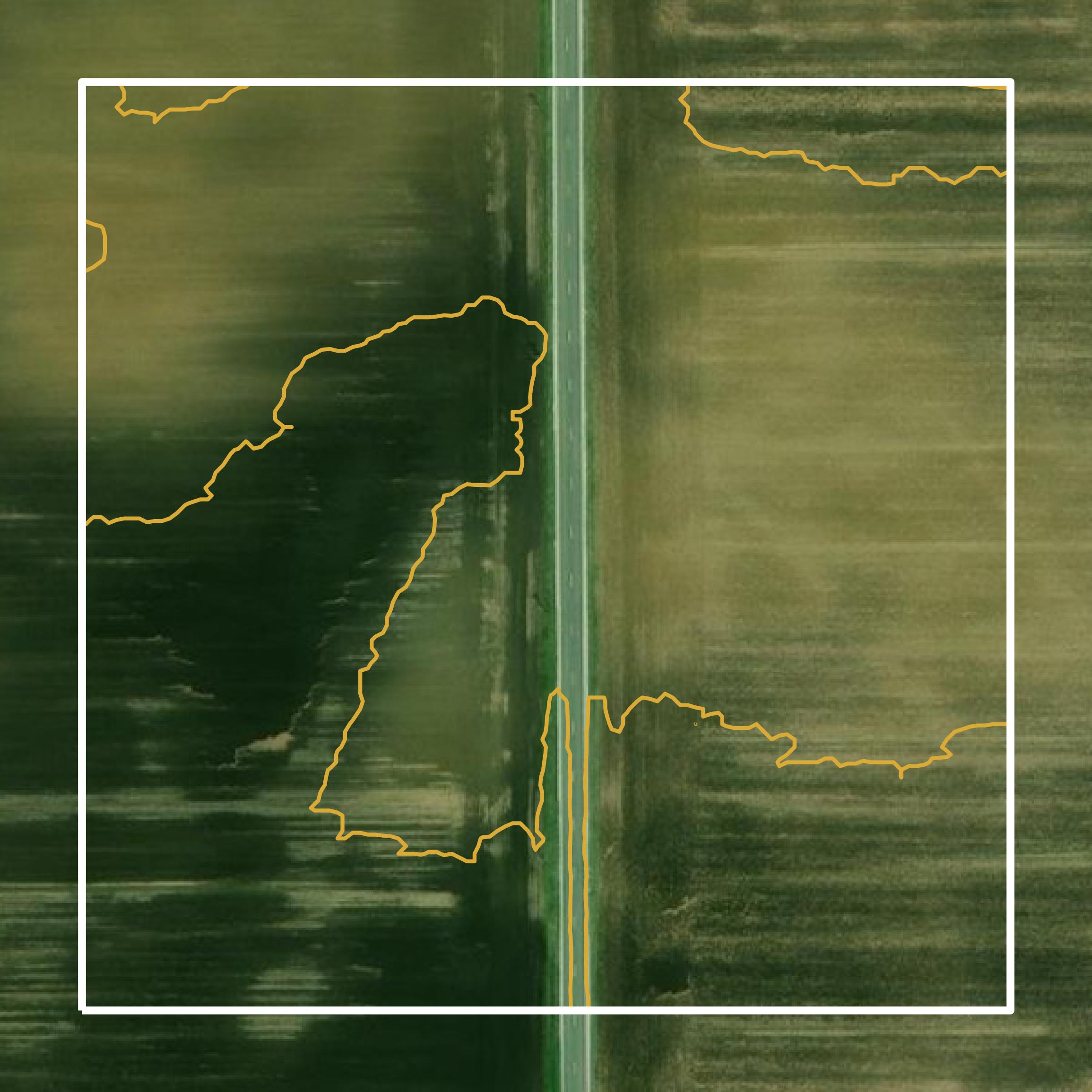 This image shows a contour map in Boone County created using GIS data in Equator.