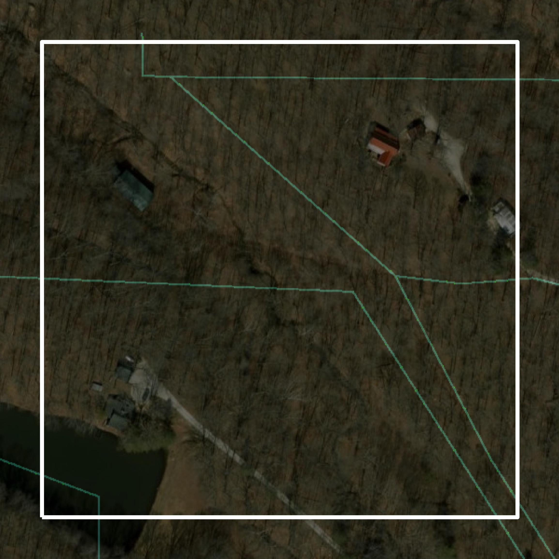 This image shows parcel and building data in Brown County created using GIS data in Equator.