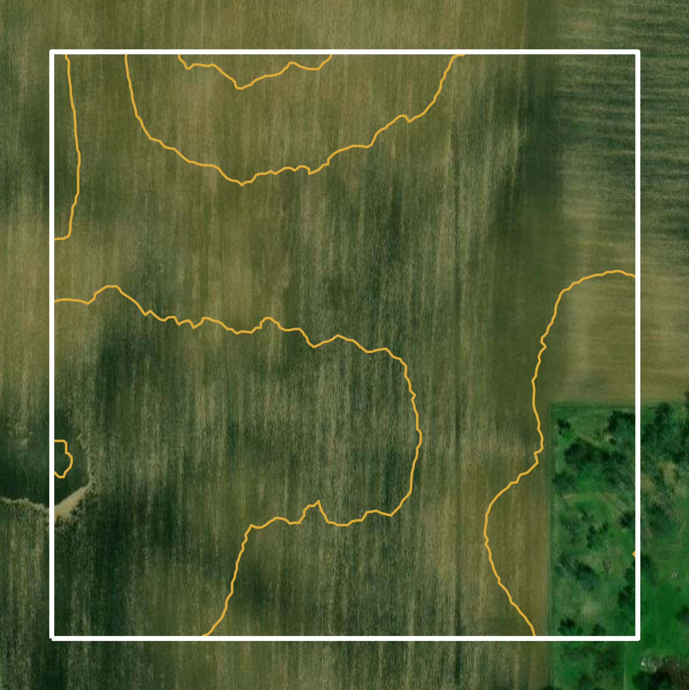 This image shows a contour map in Clinton County created using GIS data in Equator.