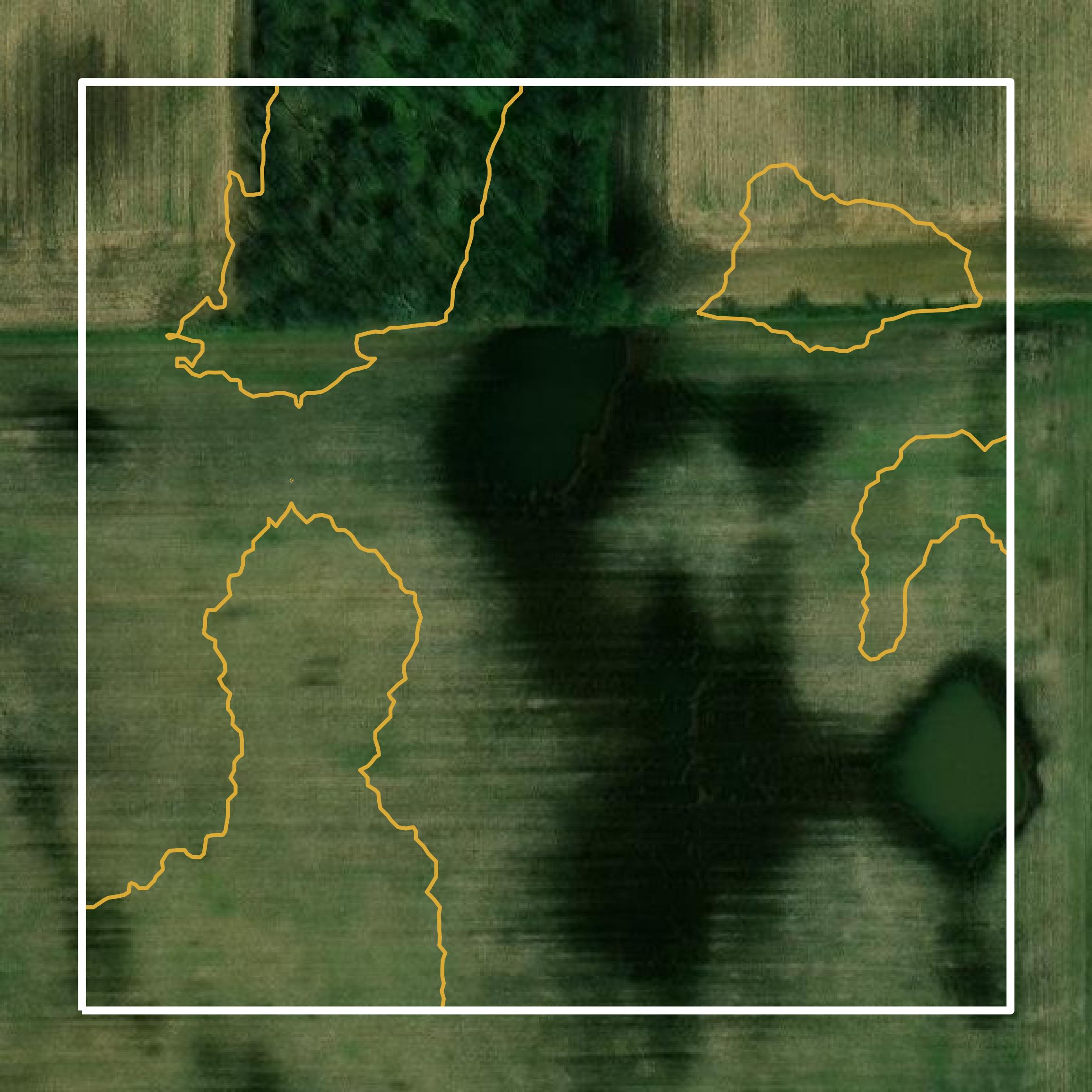 This image shows a contour map in Clinton County created using GIS data in Equator.