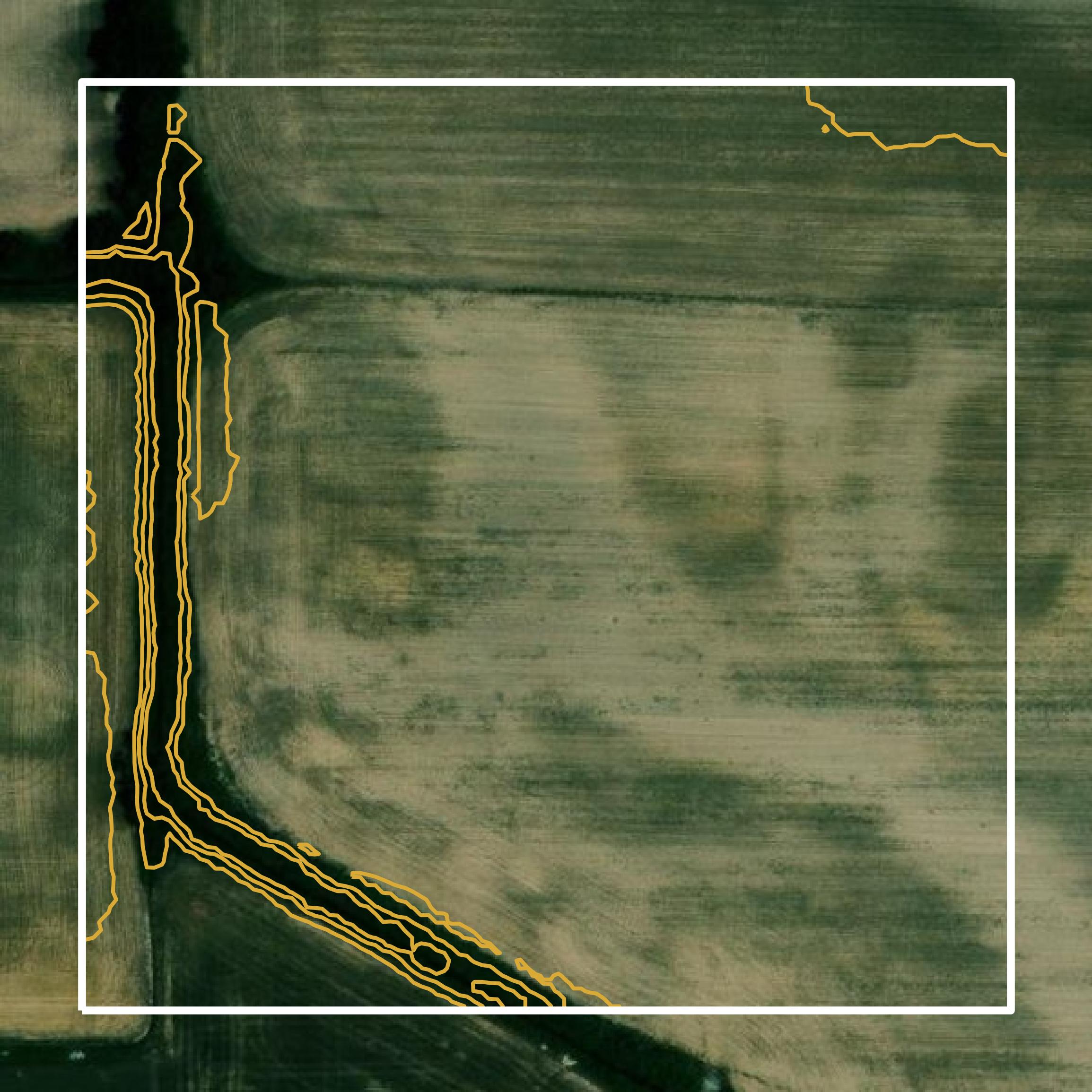 This image shows a contour map in Daviess County created using GIS data in Equator.