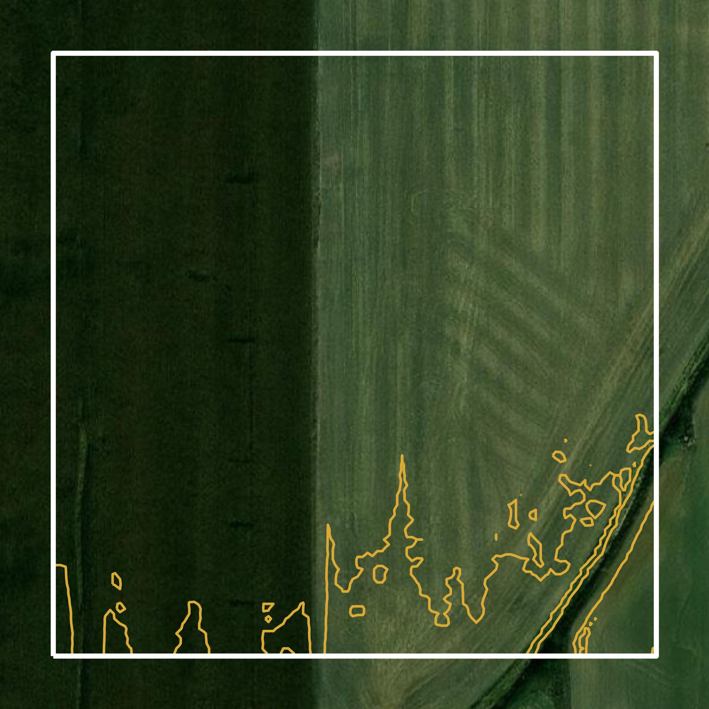 This image shows a contour map in Dubois County created using GIS data in Equator.