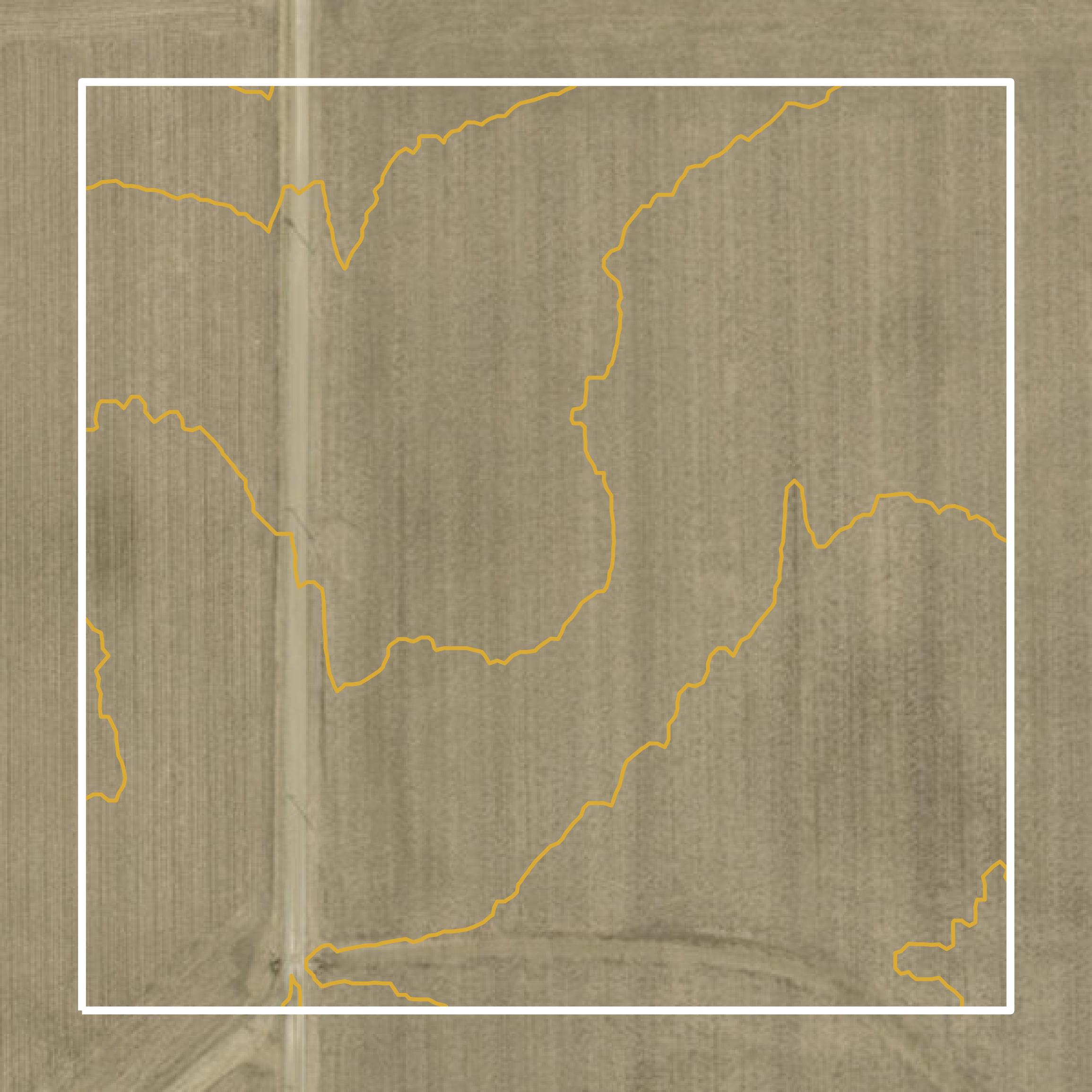 This image shows a contour map in Fayette County created using GIS data in Equator.