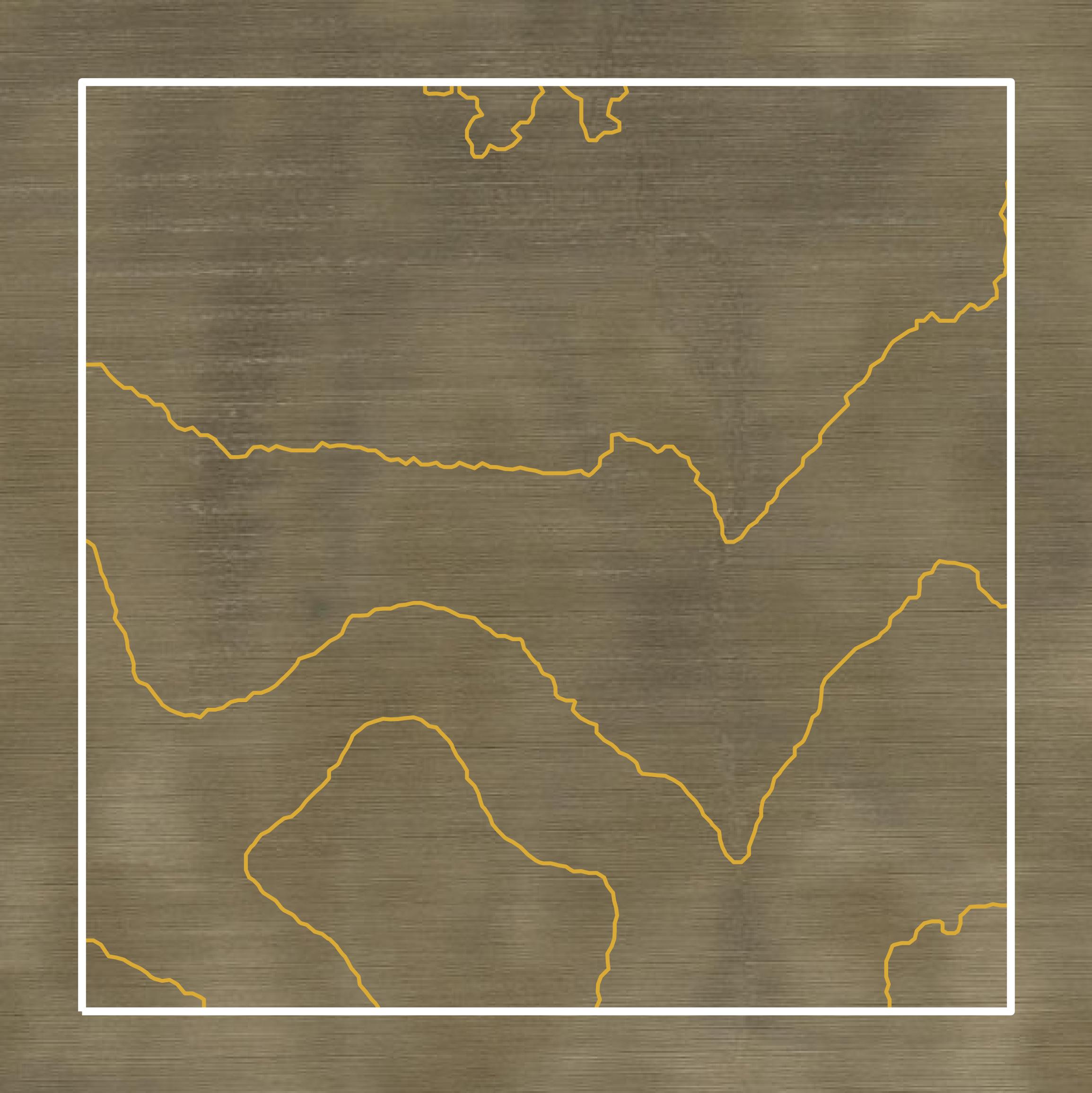 This image shows a contour map in Fayette County created using GIS data in Equator.