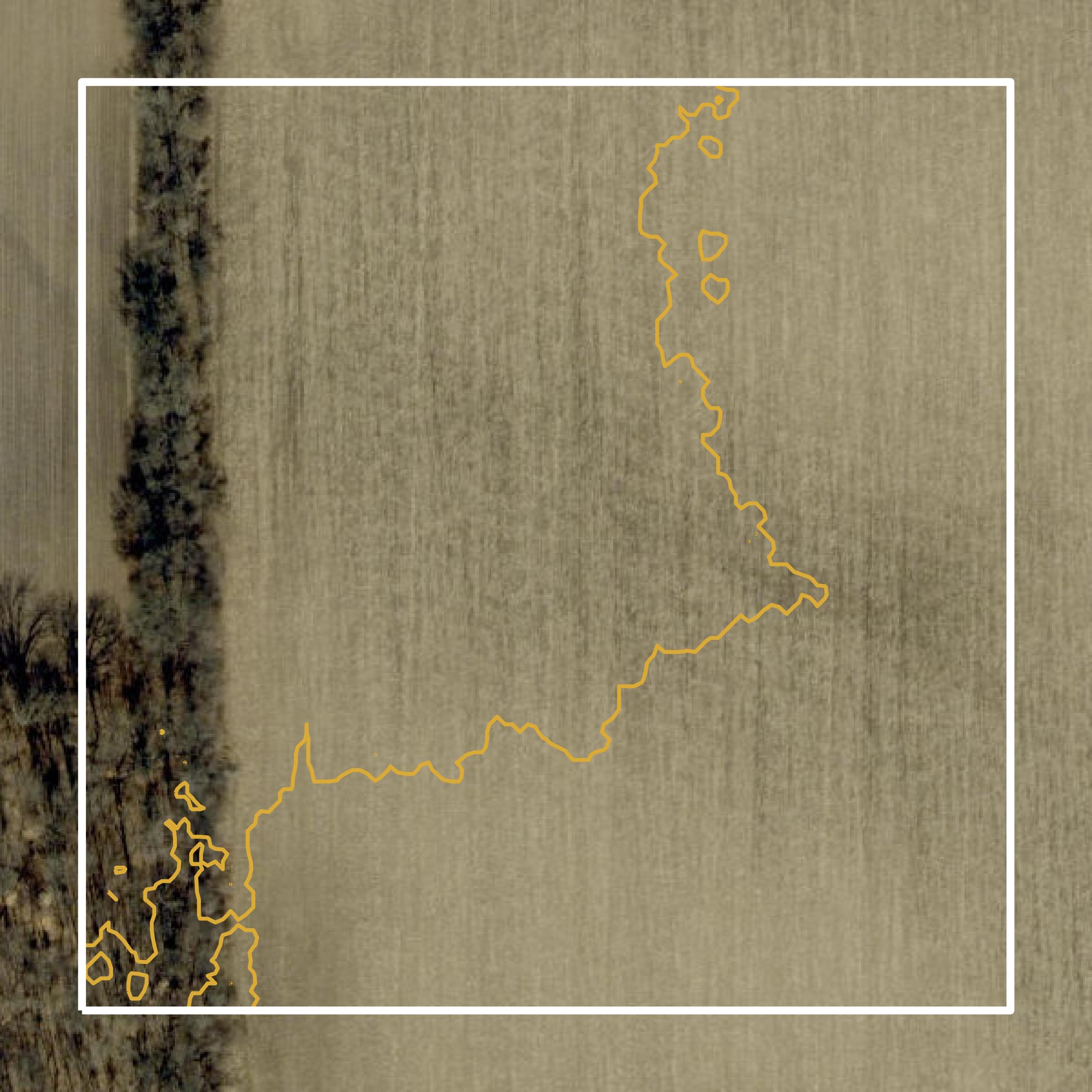This image shows a contour map in Fountain County created using GIS data in Equator.