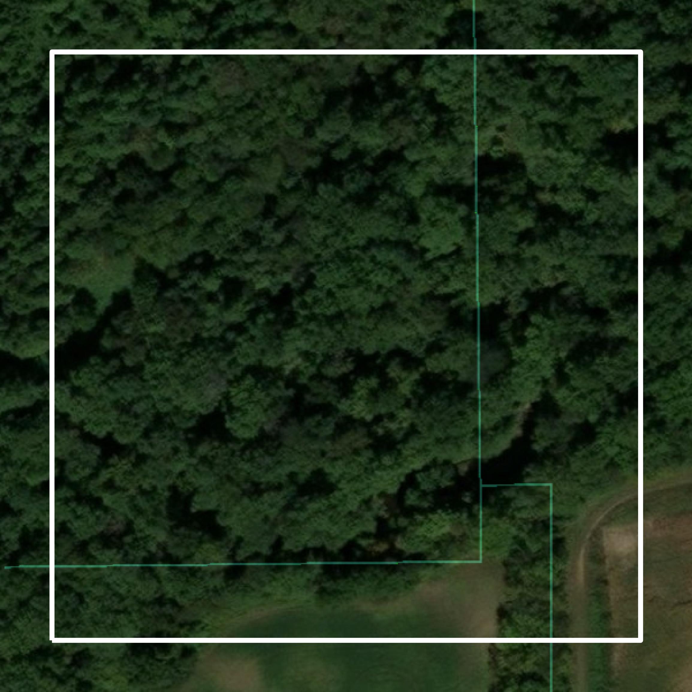 This image shows parcel and building data in Fountain County created using GIS data in Equator.