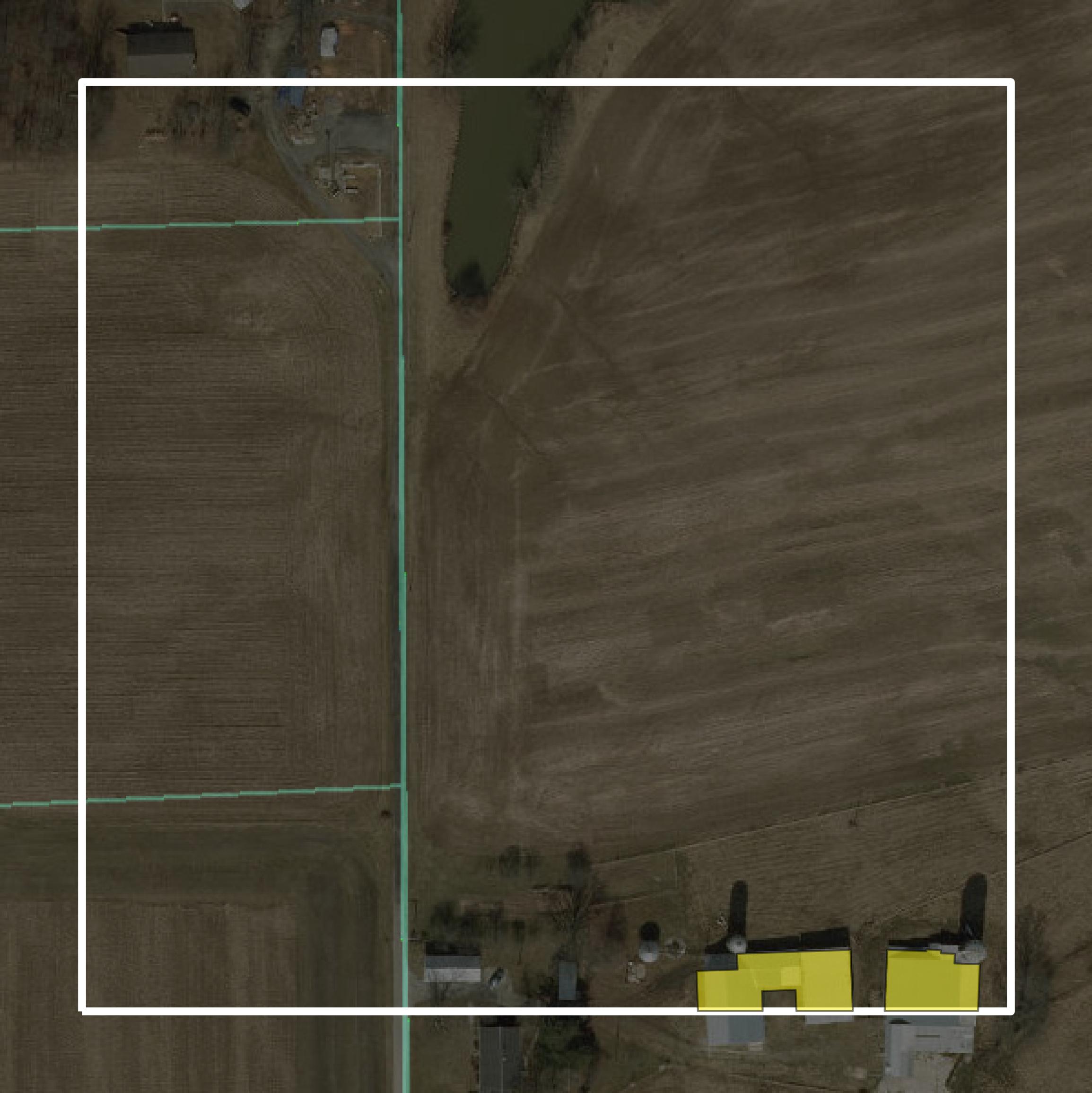This image shows parcel and building data in Franklin County created using GIS data in Equator.