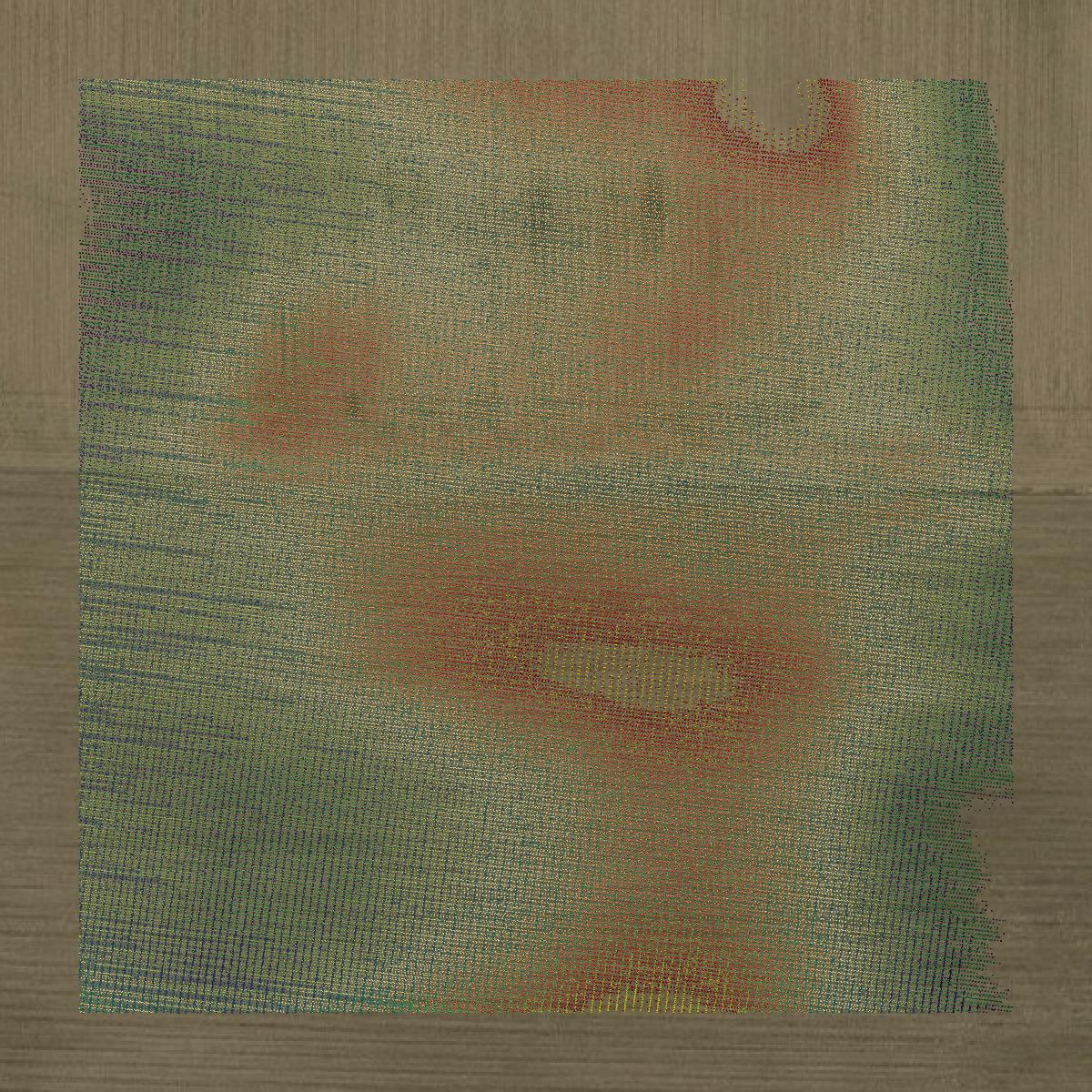 This image shows a LiDAR point cloud in Franklin County created using GIS data in Equator.