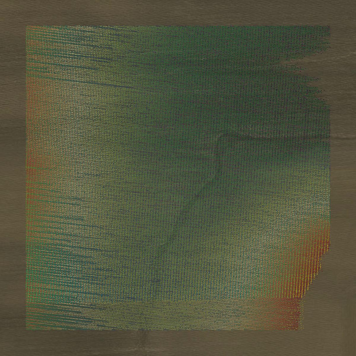 This image shows a LiDAR point cloud in Franklin County created using GIS data in Equator.