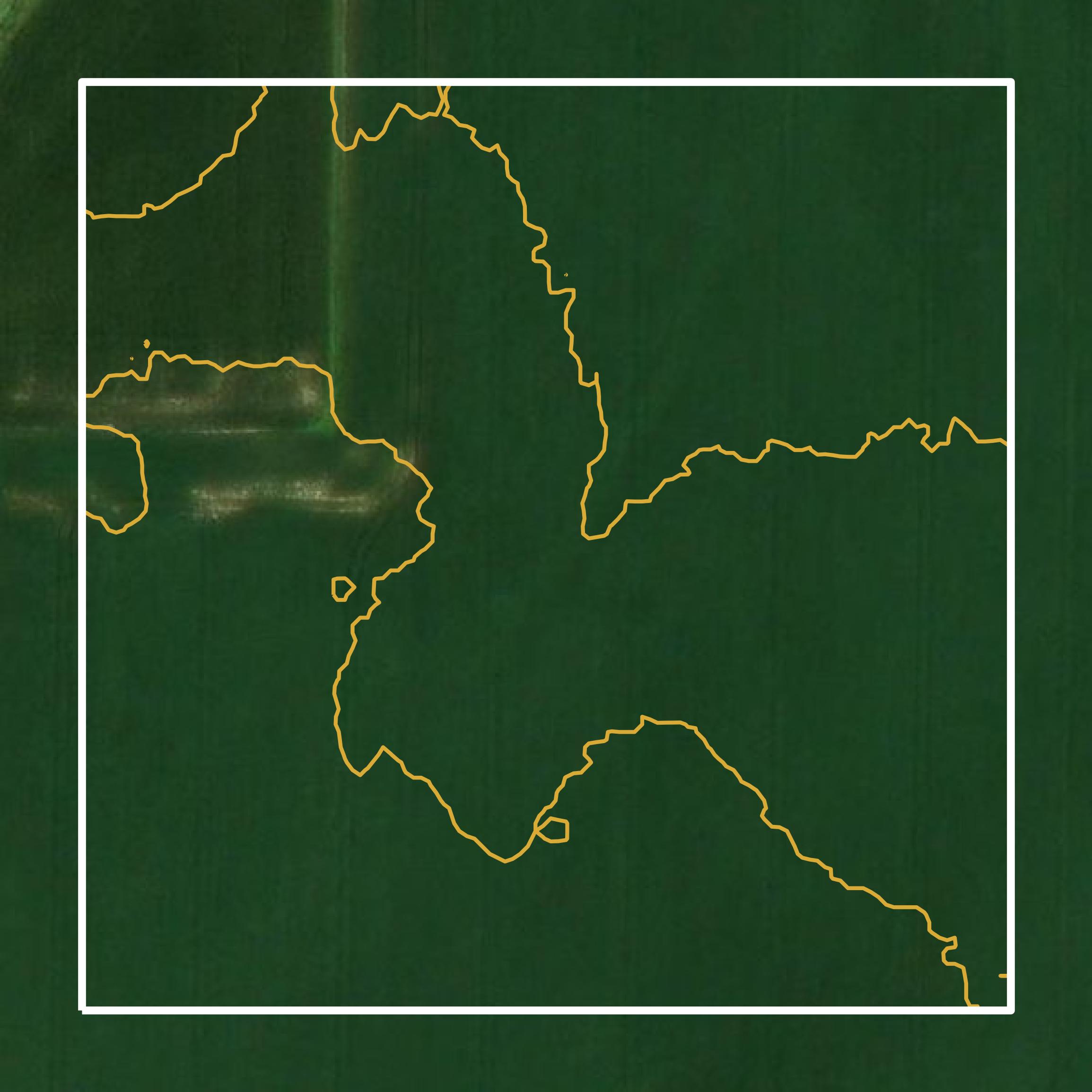 This image shows a contour map in Gibson County created using GIS data in Equator.
