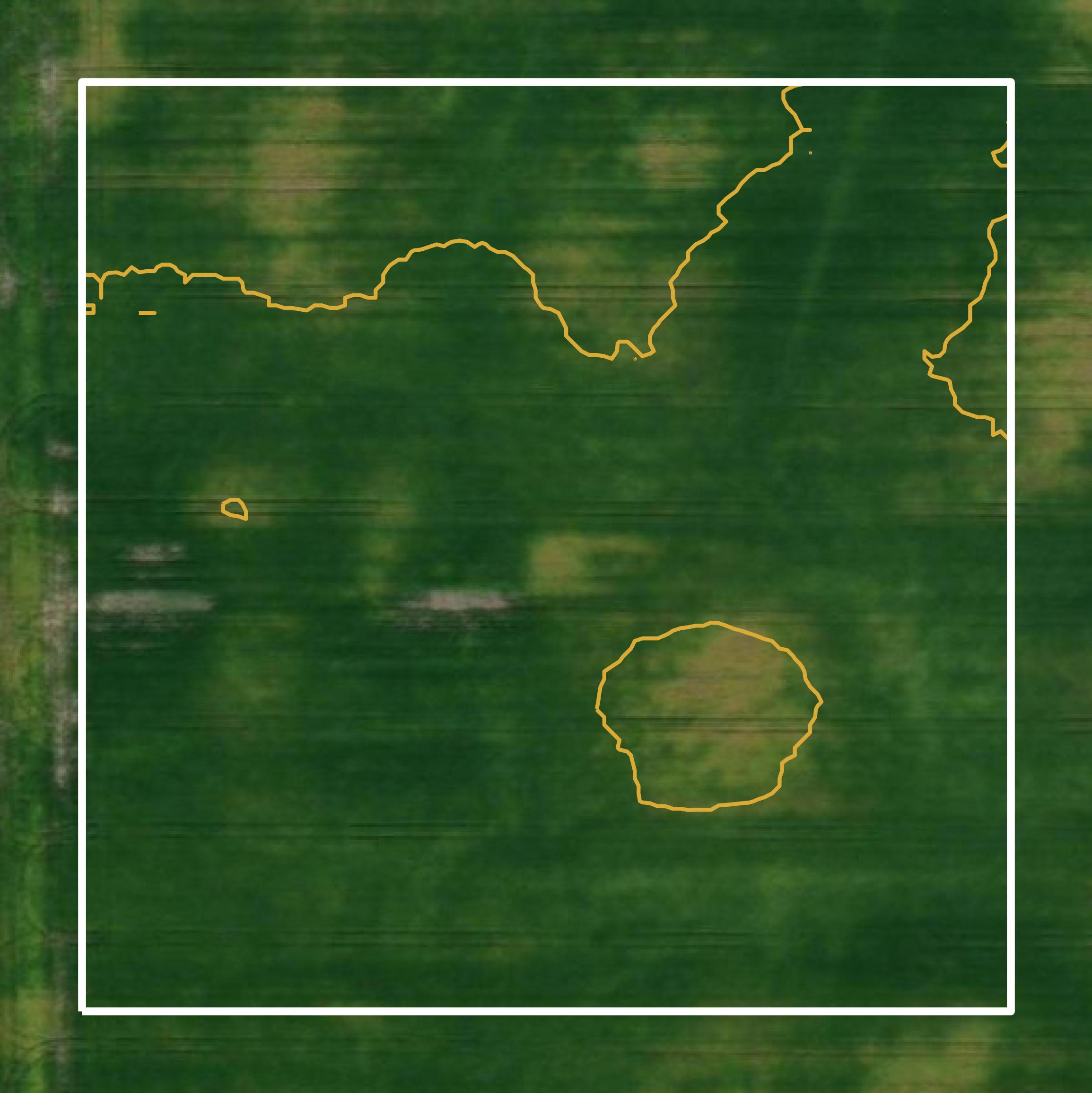 This image shows a contour map in Hendricks County created using GIS data in Equator.