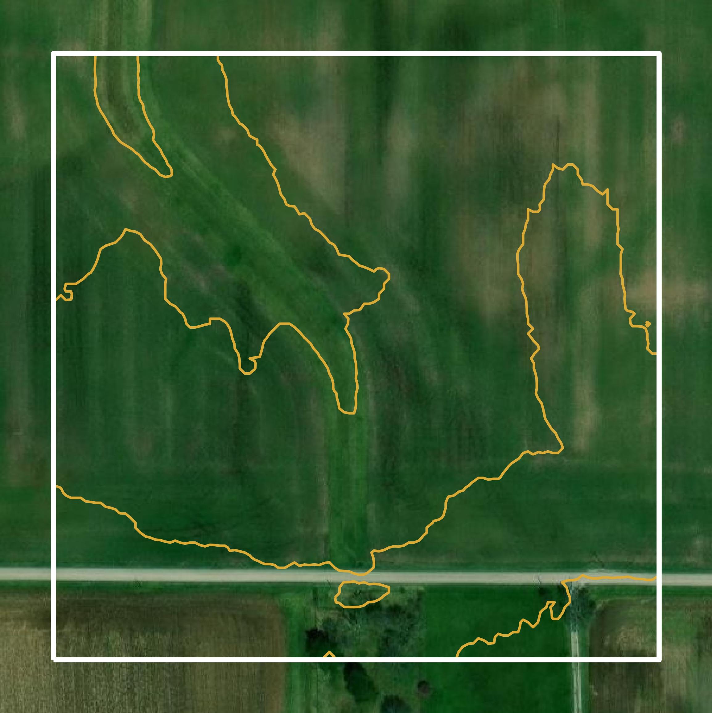 This image shows a contour map in Howard County created using GIS data in Equator.