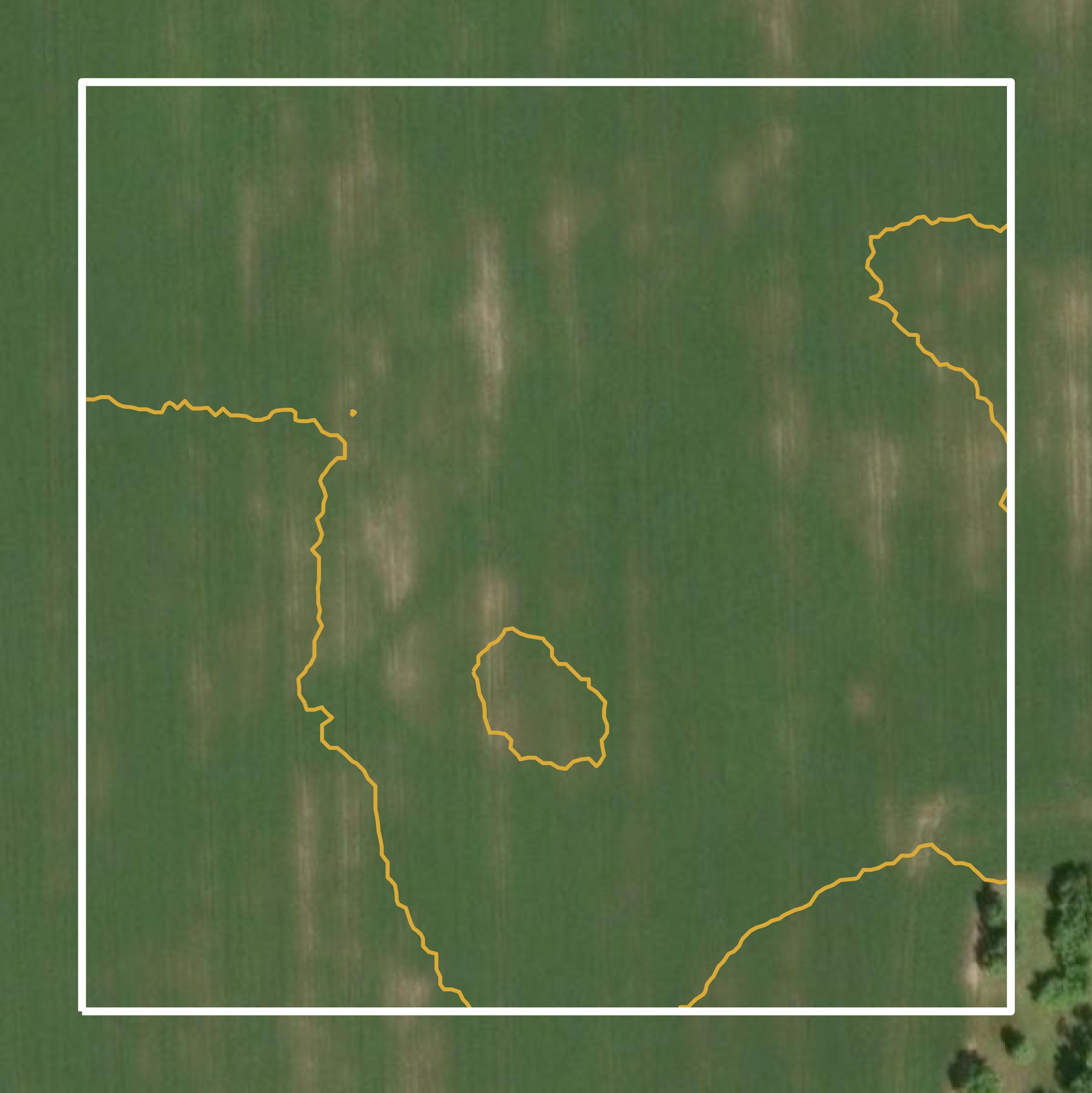 This image shows a contour map in Huntington County created using GIS data in Equator.