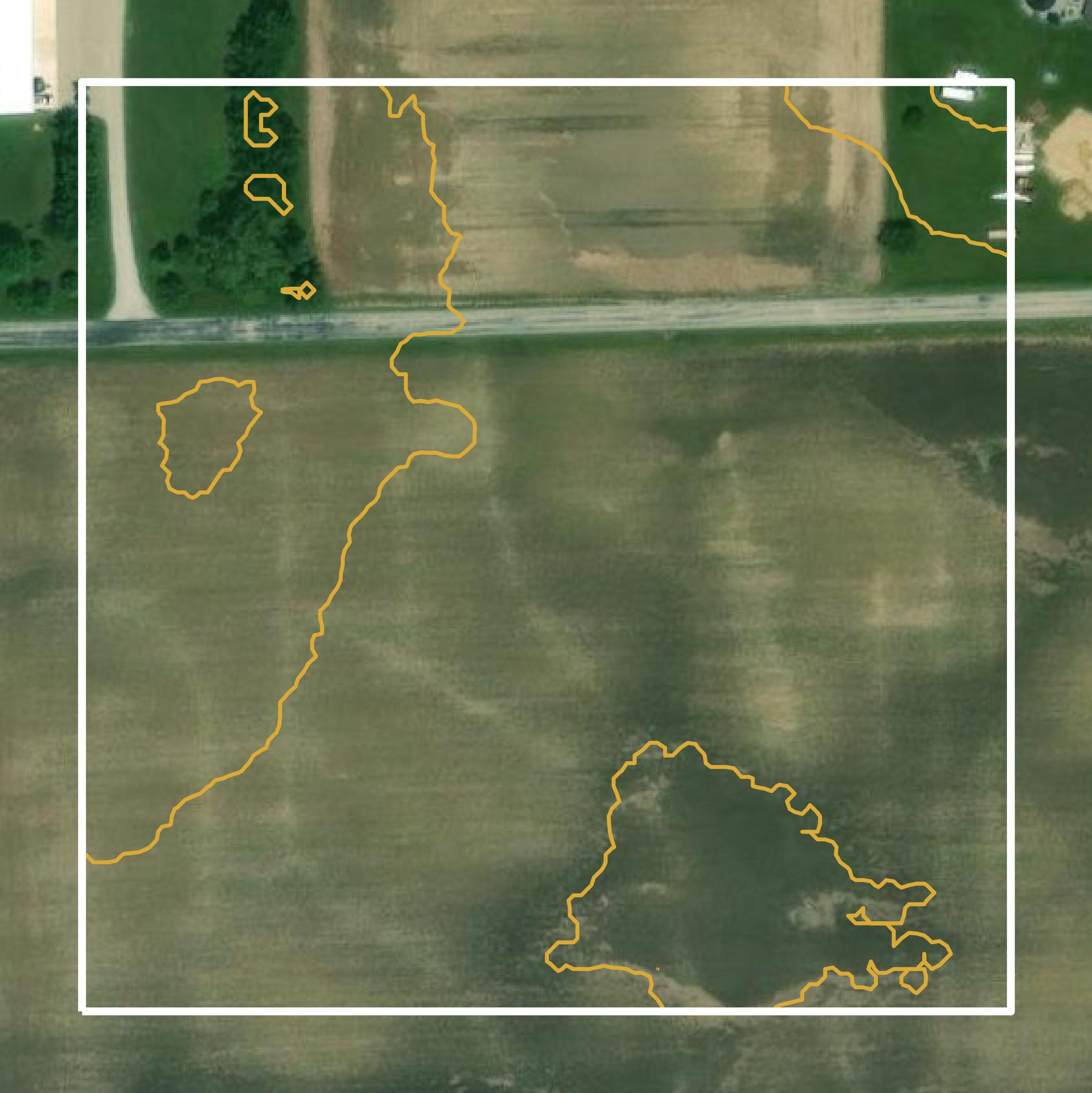 This image shows a contour map in Huntington County created using GIS data in Equator.