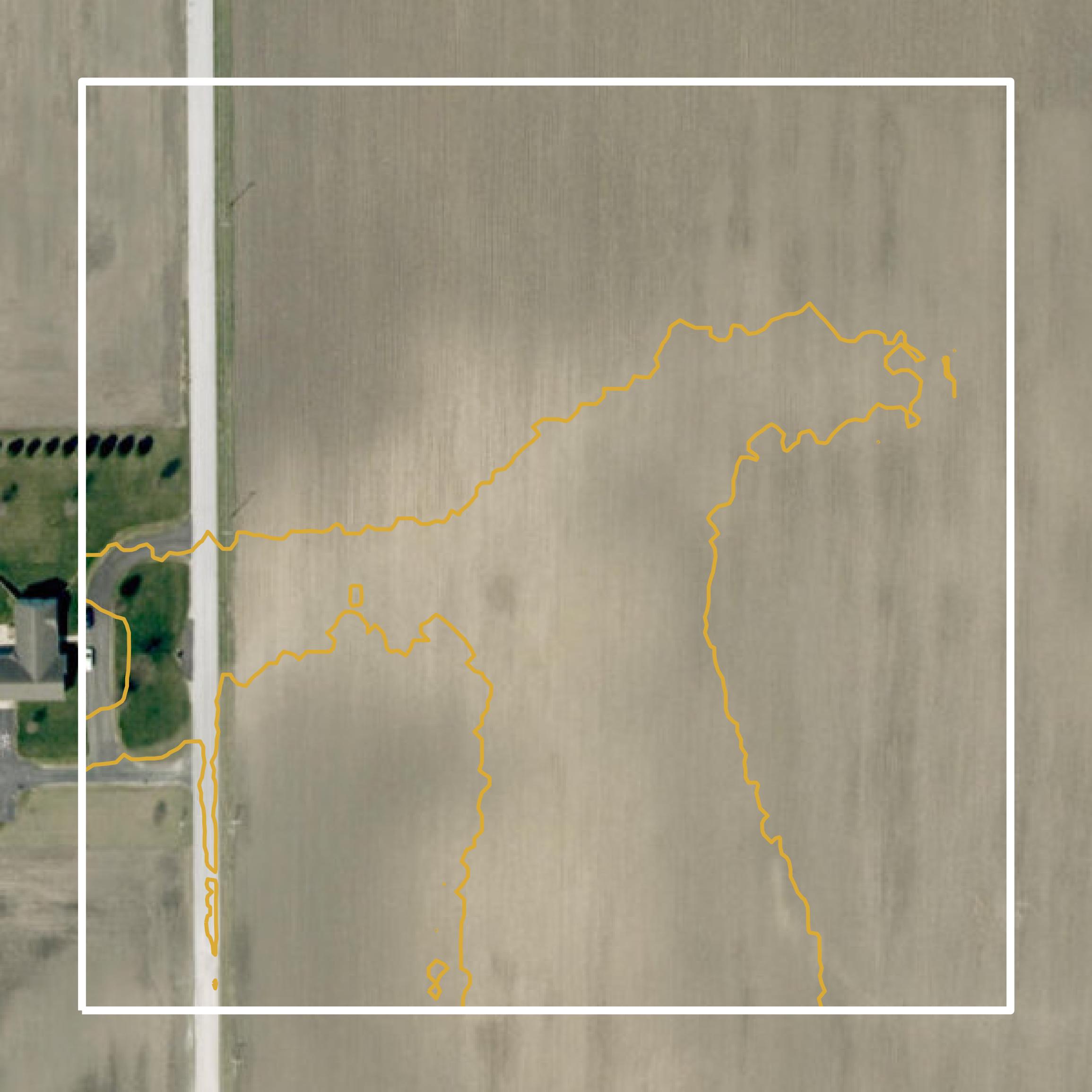 This image shows a contour map in Jasper County created using GIS data in Equator.