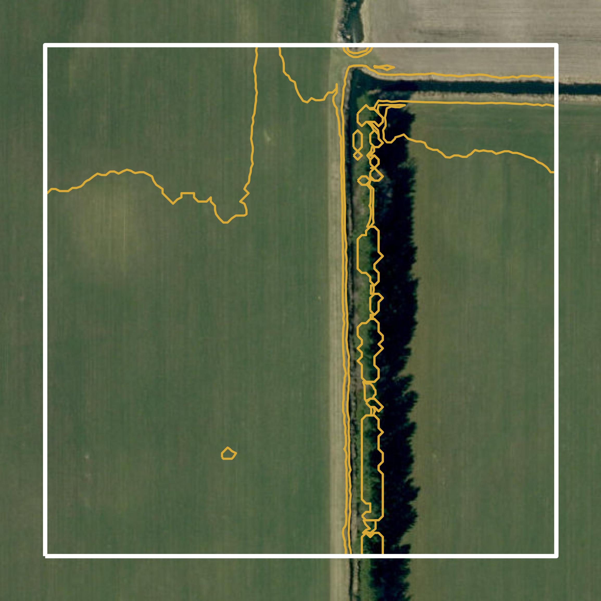 This image shows a contour map in Jasper County created using GIS data in Equator.