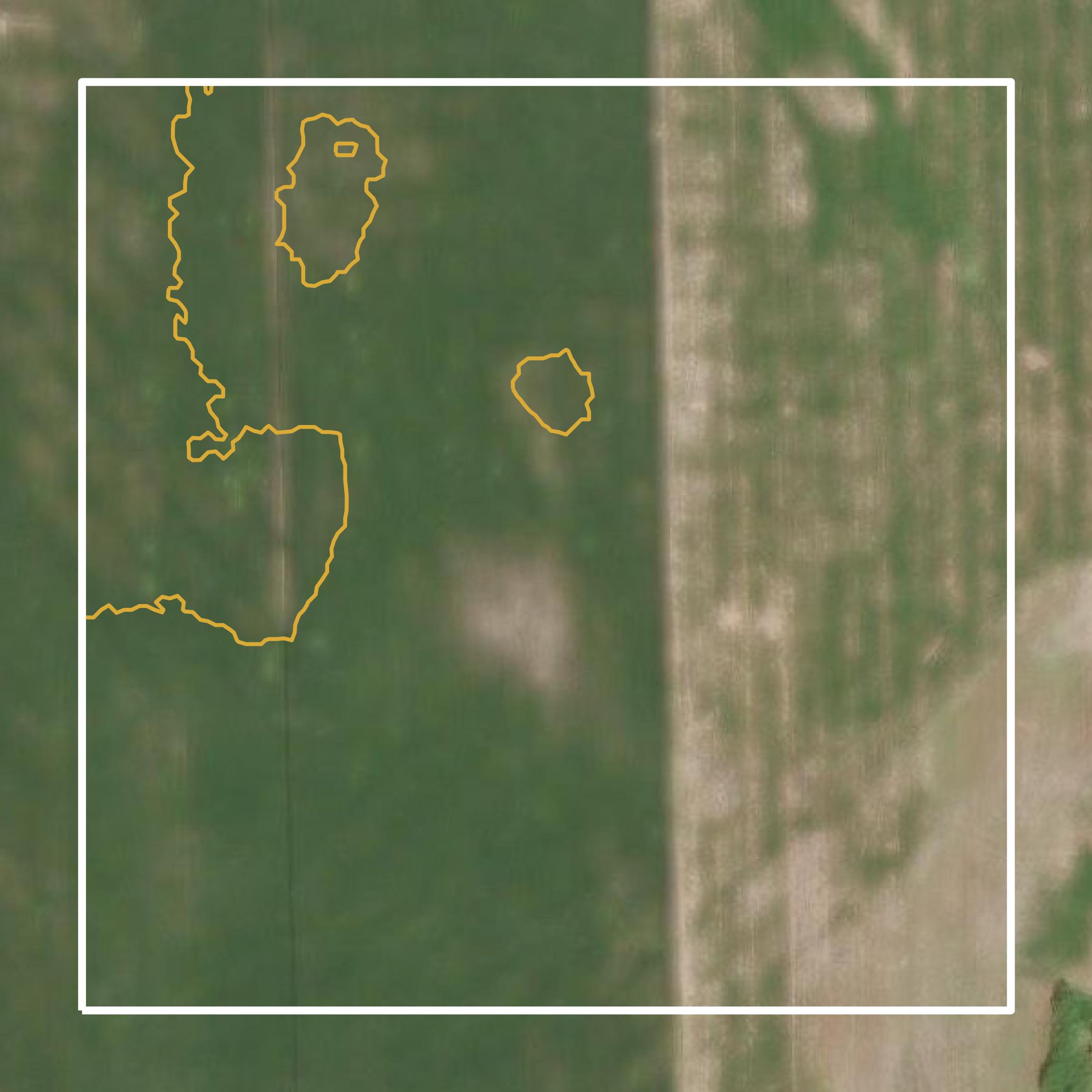 This image shows a contour map in Jay County created using GIS data in Equator.
