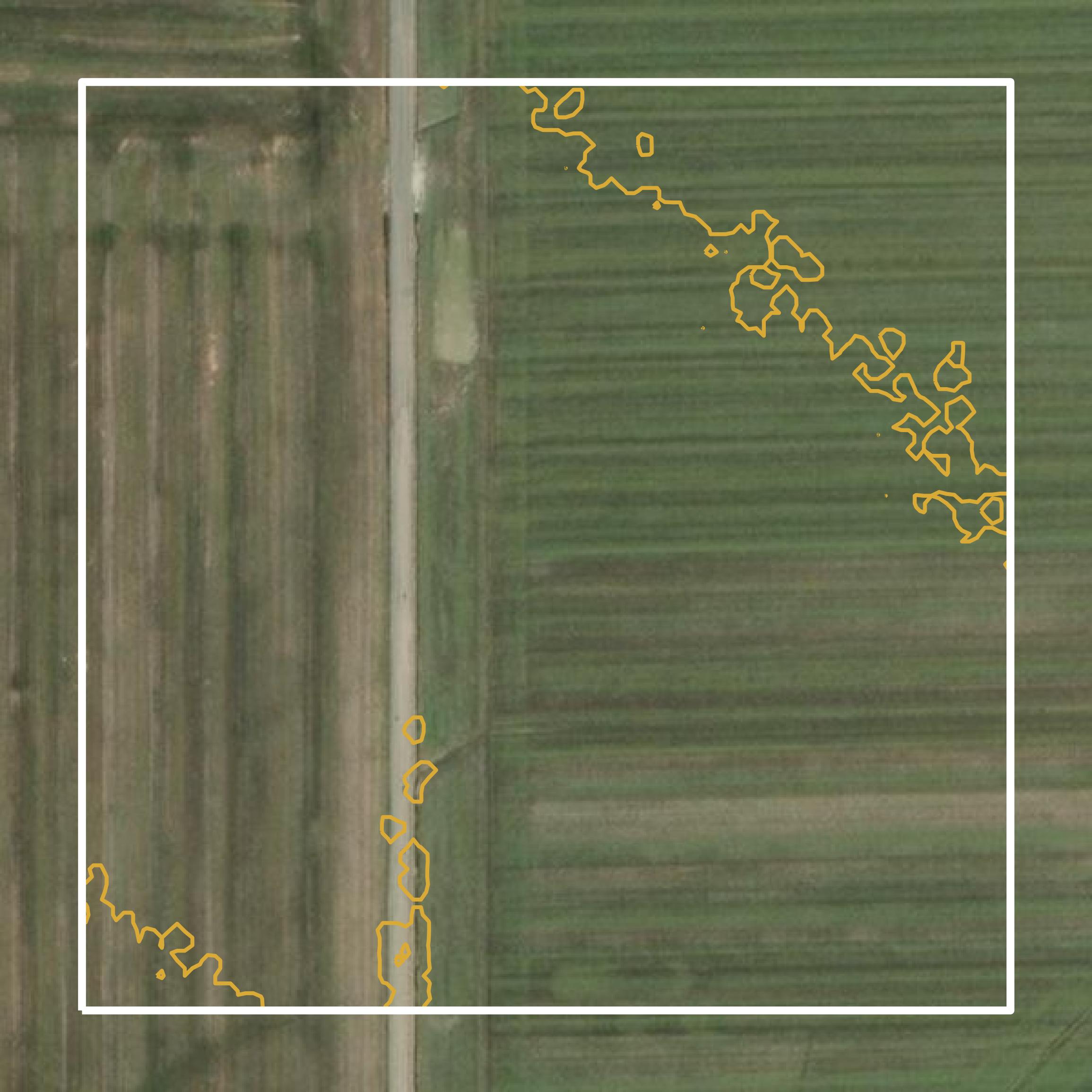 This image shows a contour map in Jennings County created using GIS data in Equator.