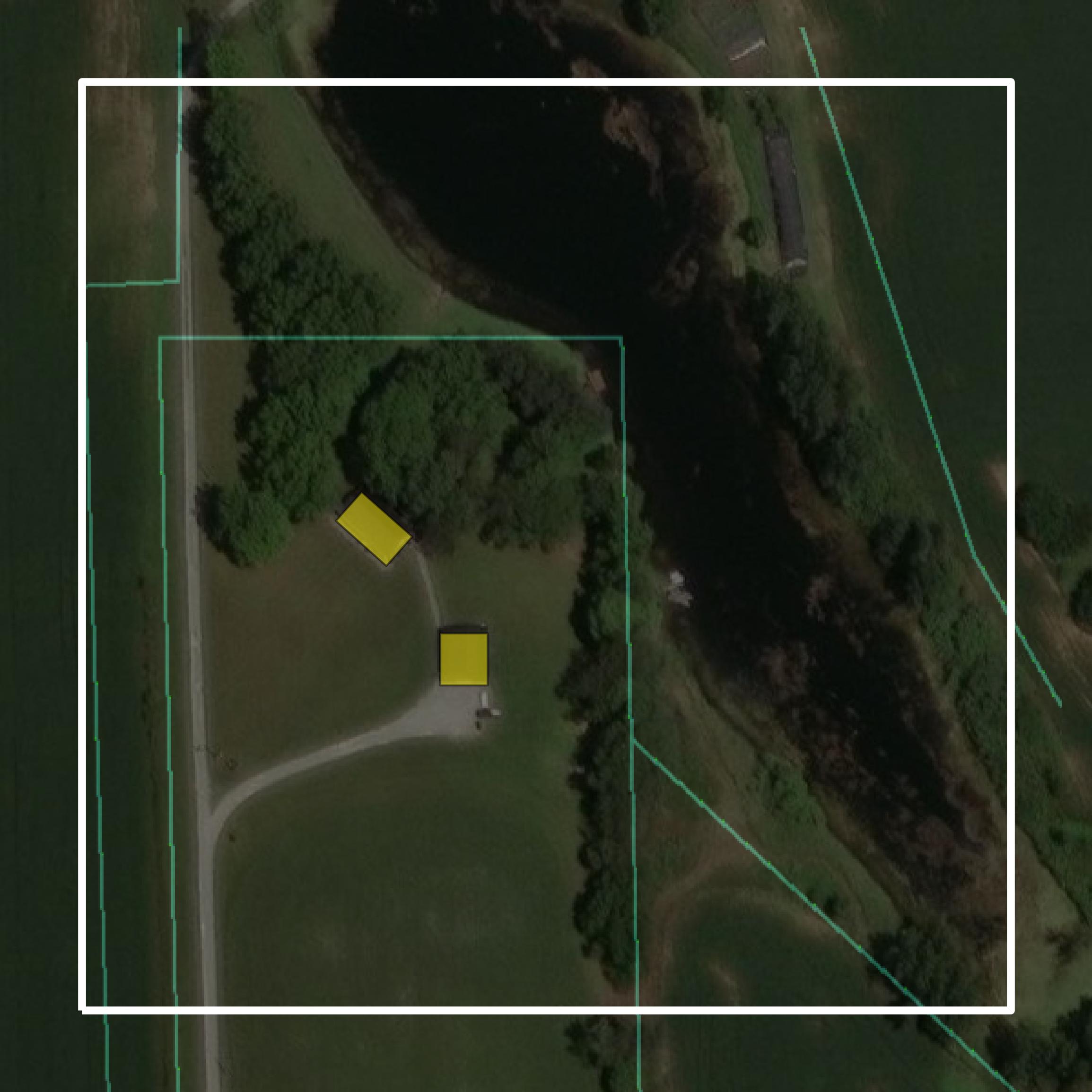 This image shows parcel and building data in Kosciusko County created using GIS data in Equator.