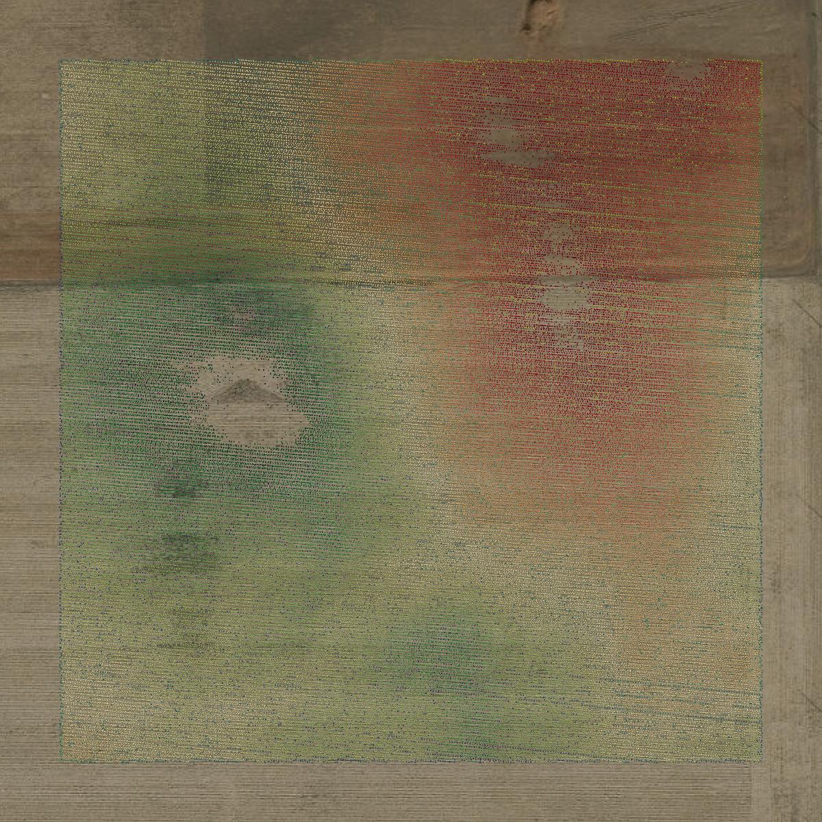 This image shows a LiDAR point cloud in Kosciusko County created using GIS data in Equator.