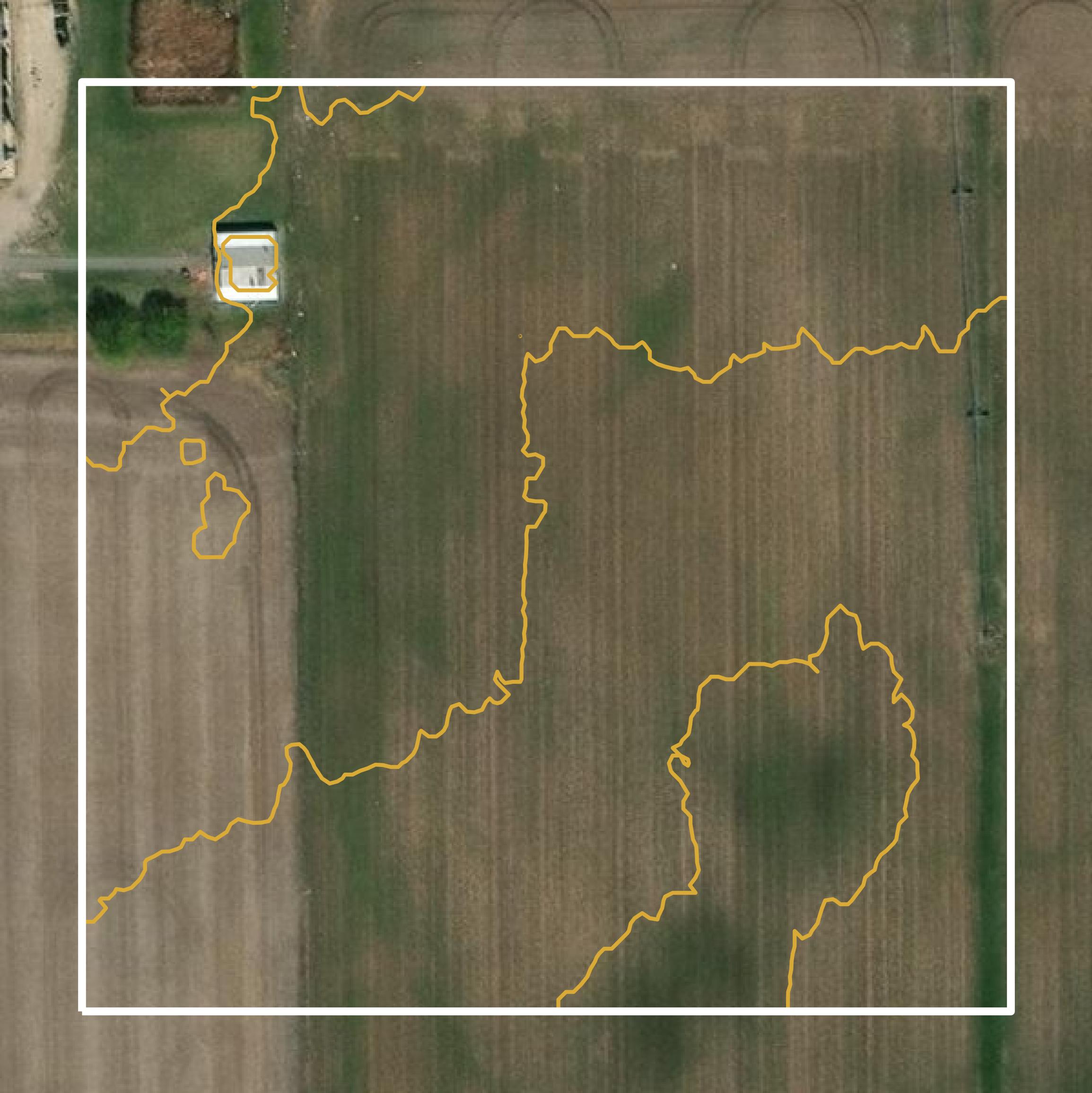 This image shows a contour map in LaGrange County created using GIS data in Equator.