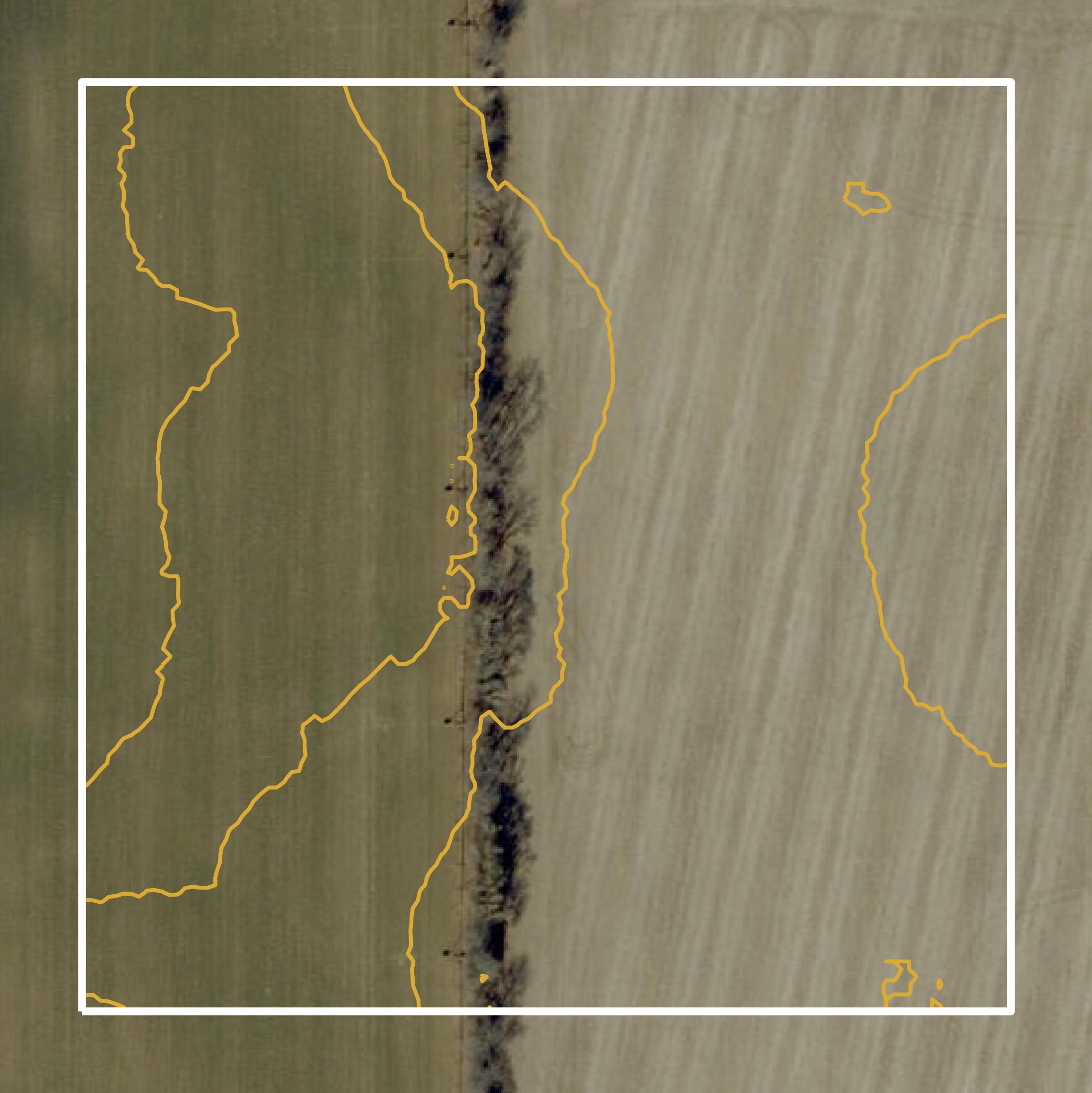 This image shows a contour map in LaPorte County created using GIS data in Equator.